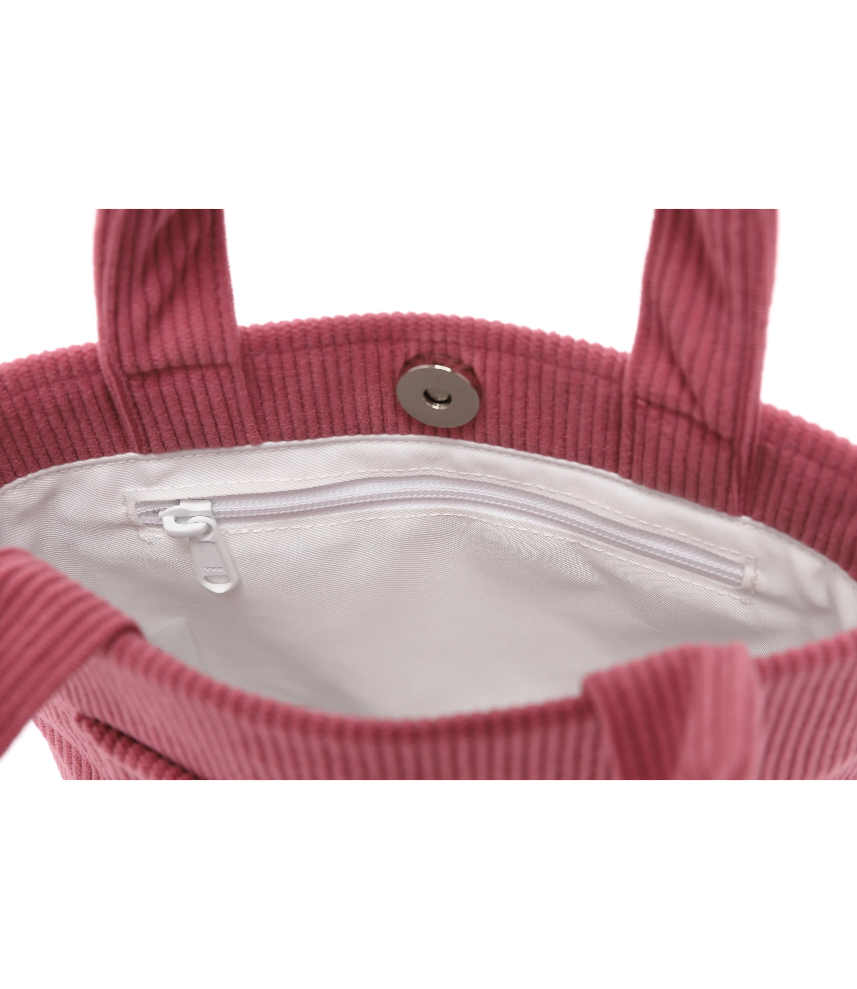 Corduroy Mini Tote Bag<br>D/PINK - Image 6