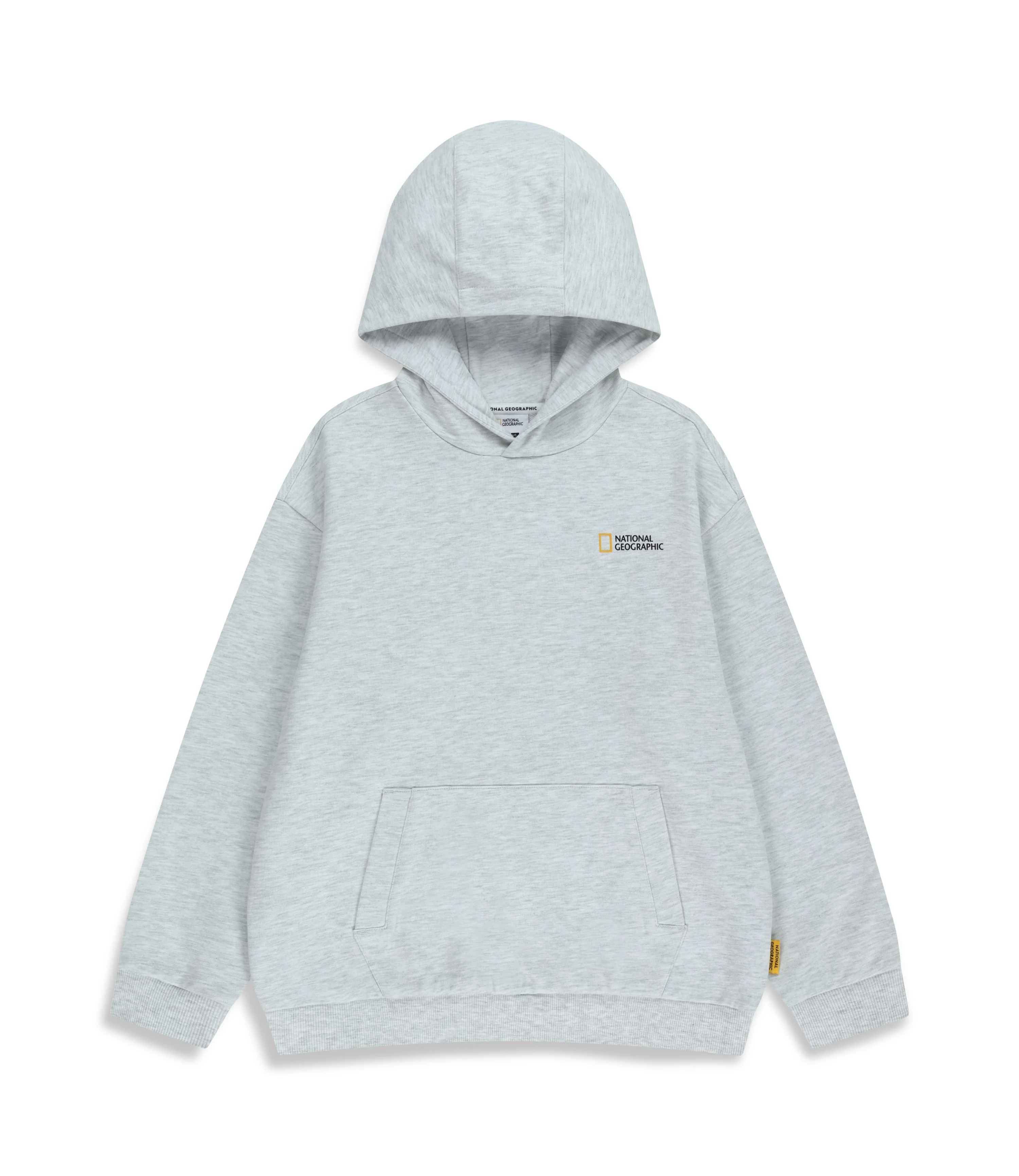 Kid's Seasonal Back Graphic Hoodie (Brushed)<br>WHITE MELANGE - Image 3