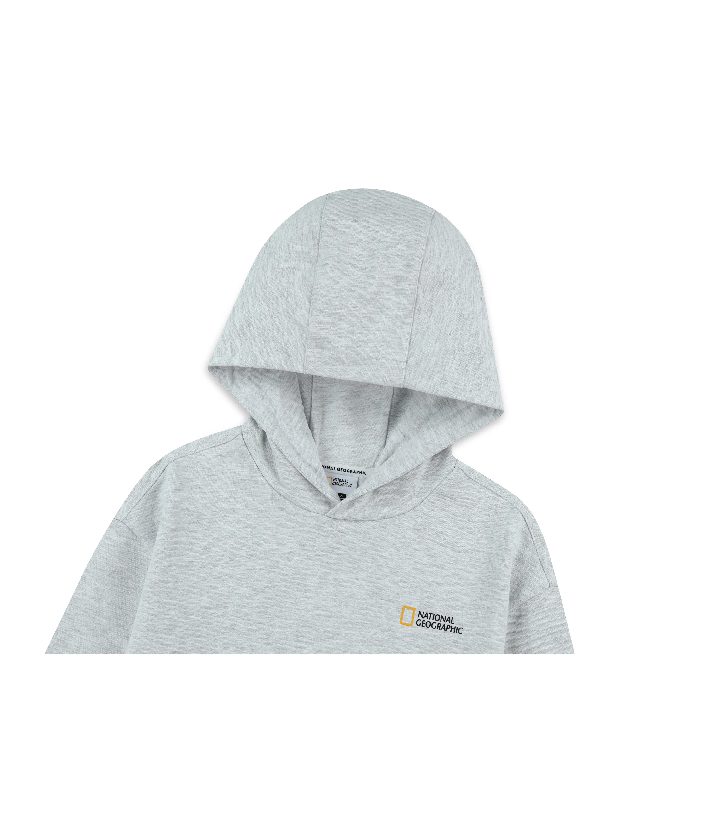 Kid's Seasonal Back Graphic Hoodie (Brushed)<br>WHITE MELANGE - Image 5