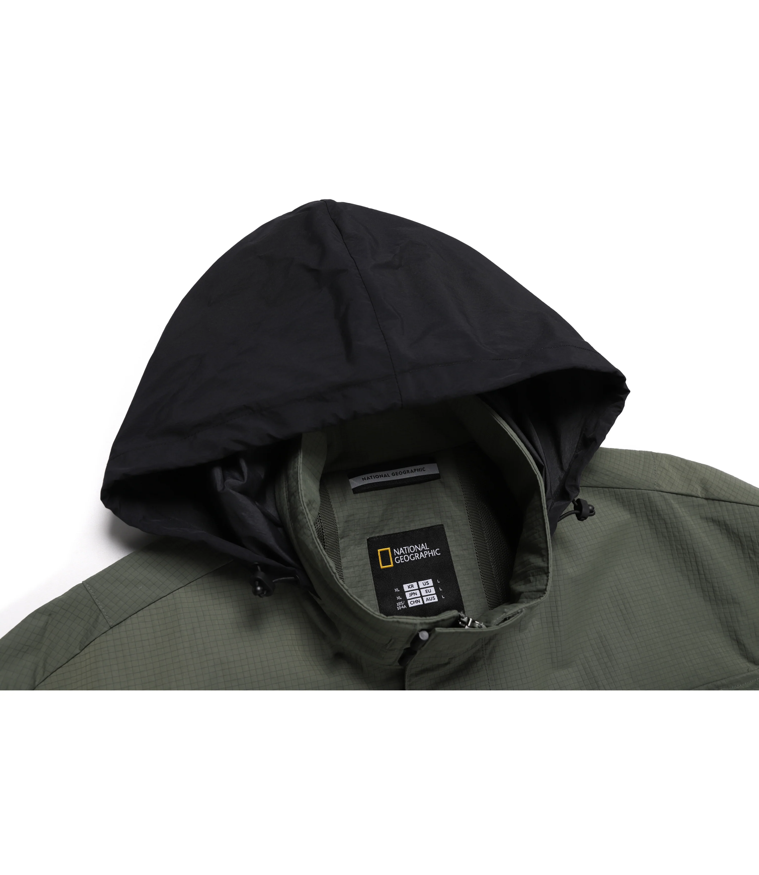 Men's NRN Multi Pocket Stand Neck Utility Jumper<br>KHAKI - Image 13