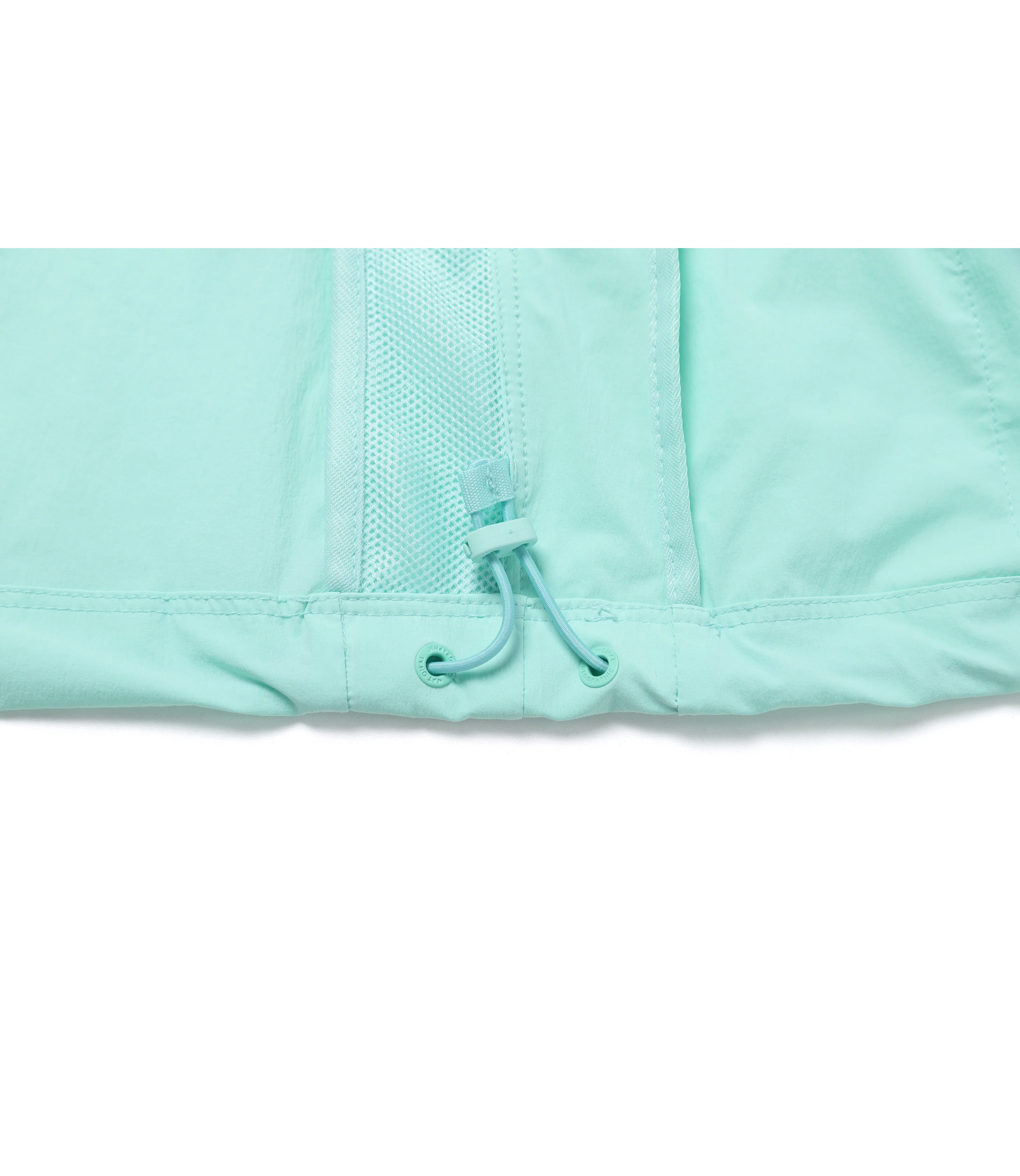 Unisex ADELIE Light Woven Stretch Full Zip-Up Hooded Jumper<br>MINT - Image 7