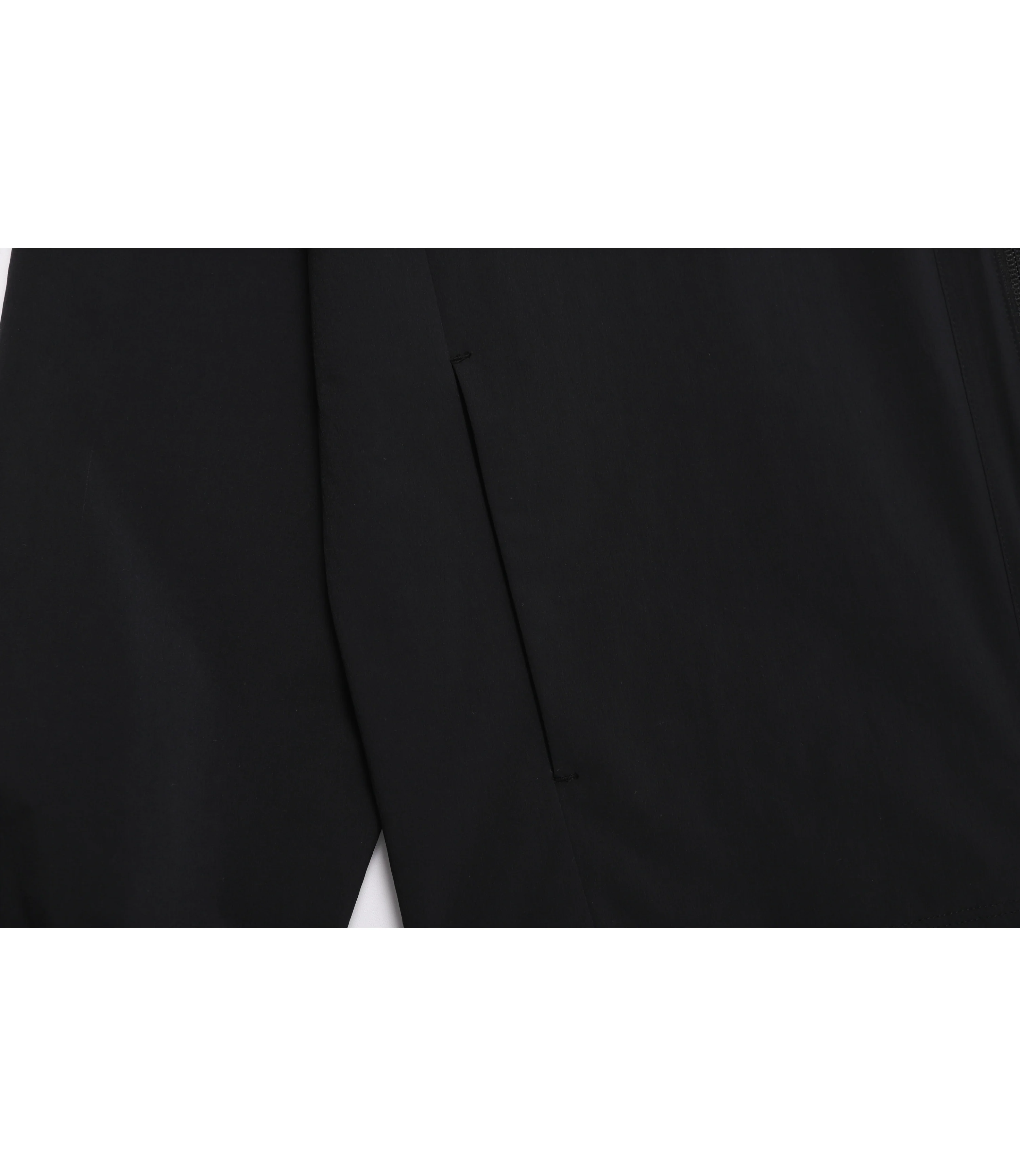 Unisex ADELIE Light Woven Stretch High Neck Jumper<br>CARBON BLACK - Image 7