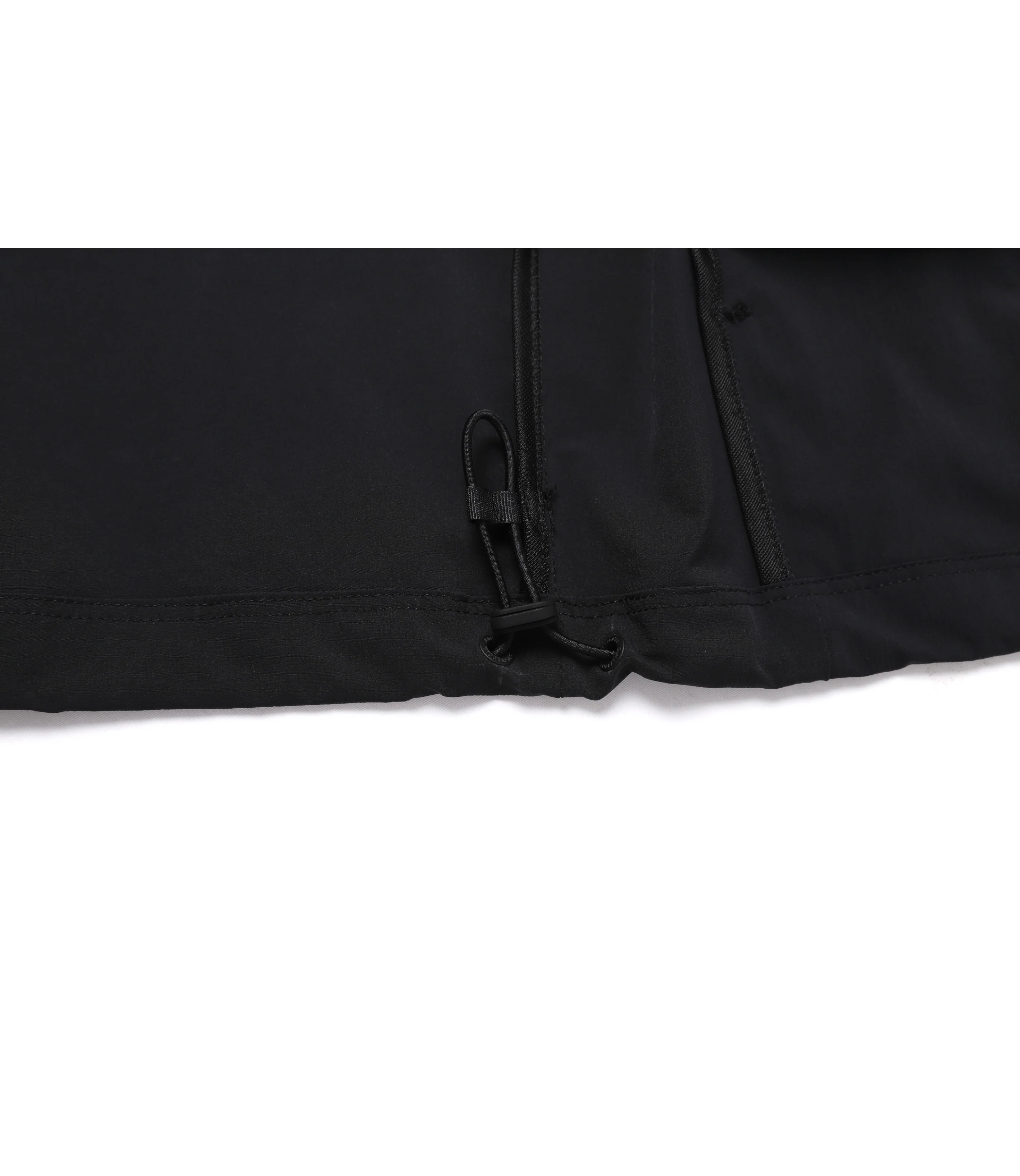 Unisex ADELIE Light Woven Stretch High Neck Jumper<br>CARBON BLACK - Image 8