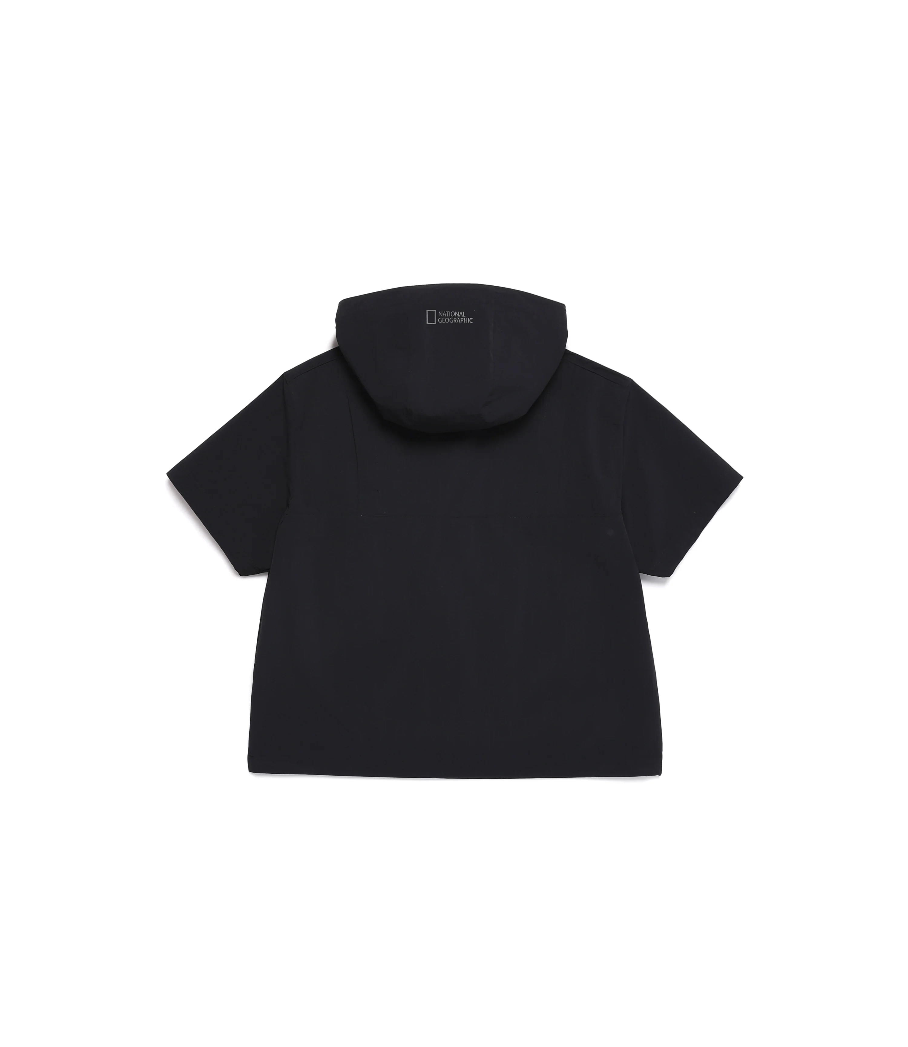 Unisex ADELIE Light Woven Stretch Short Sleeve Anorak<br>CARBON BLACK - Image 3