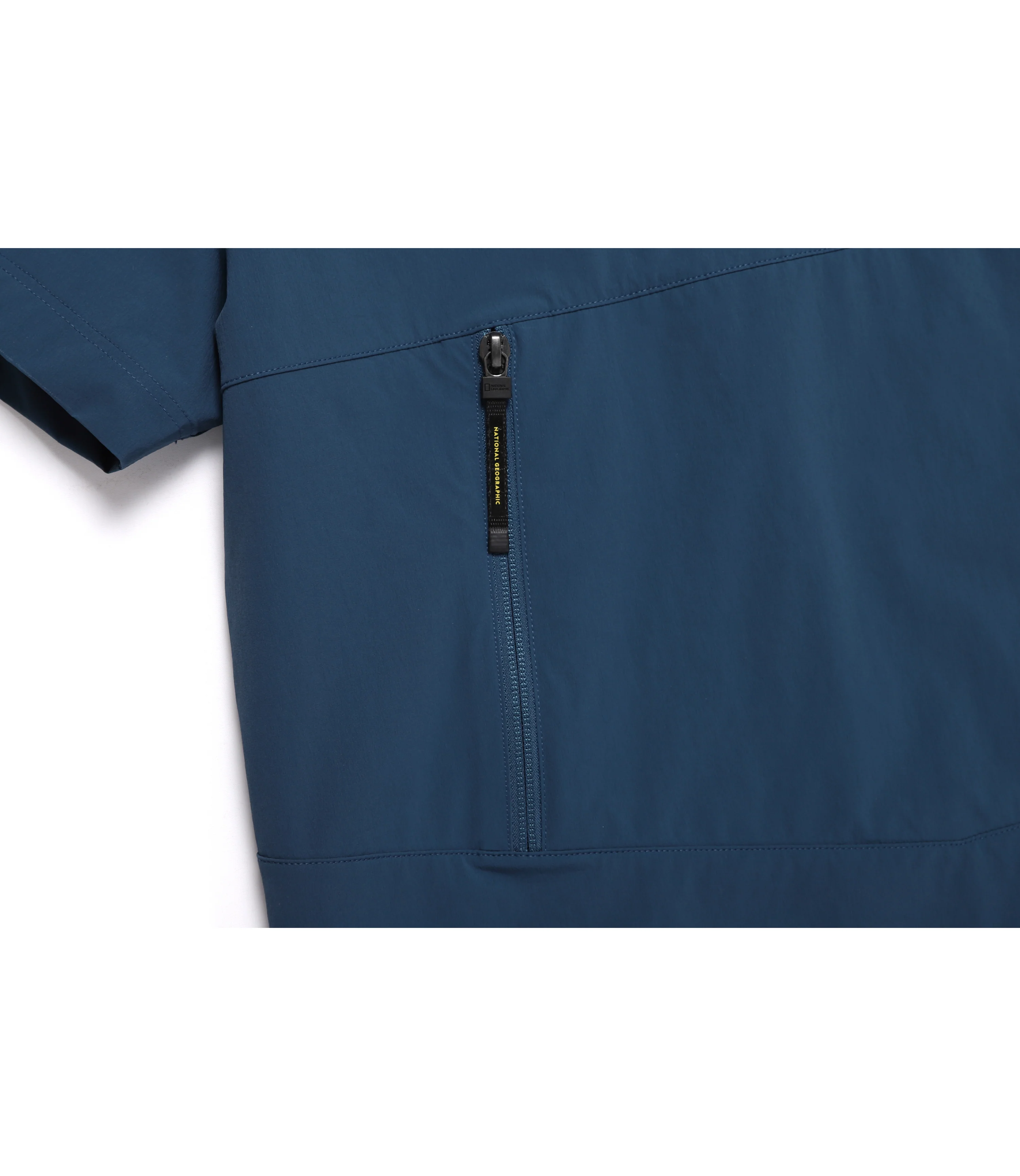Unisex ADELIE Light Woven Stretch Short Sleeve Anorak<br>TURQUOISE - Image 6