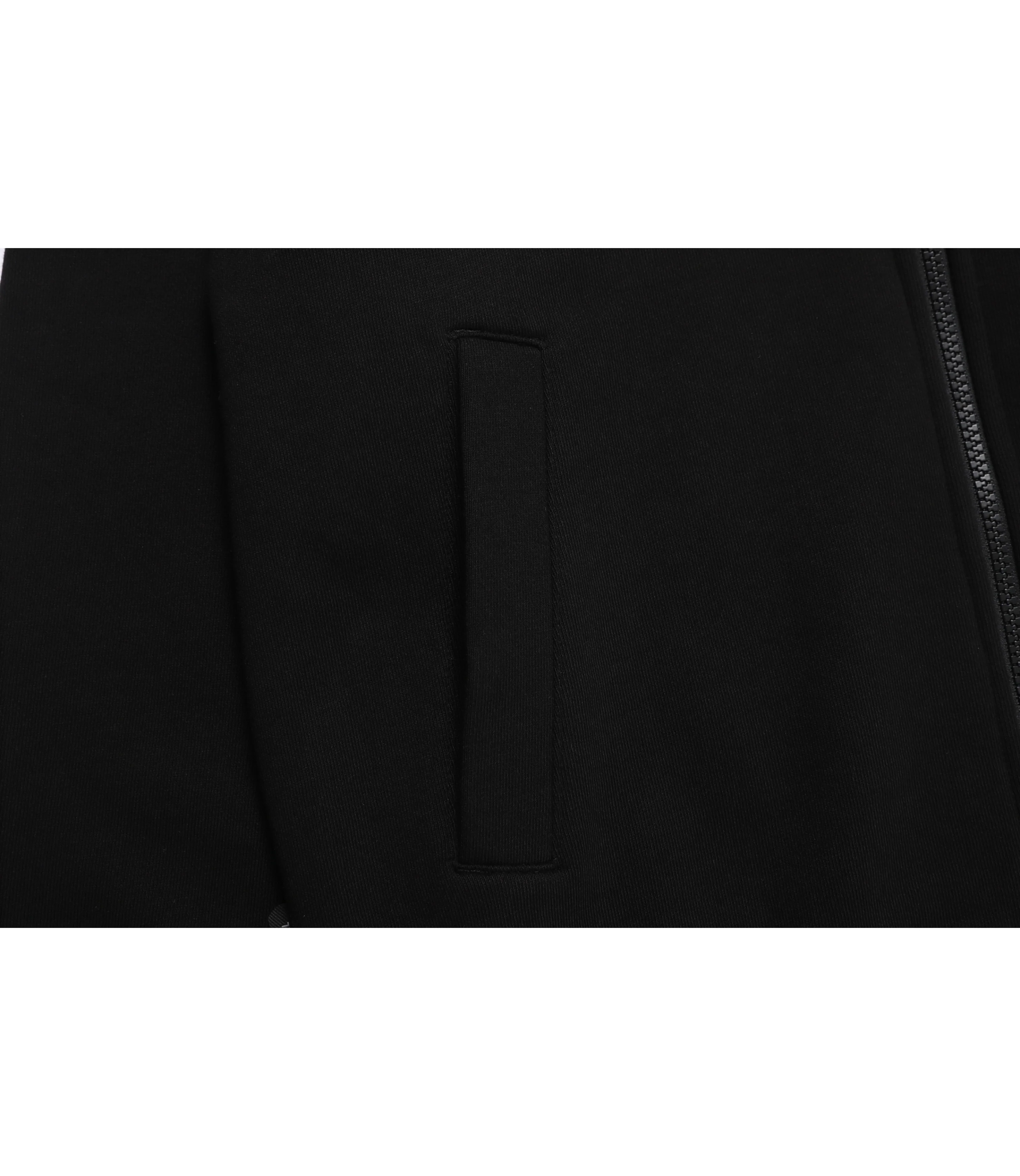 Unisex Animal Patch Full Zip-Up Hoodie<br>BLACK - Image 6