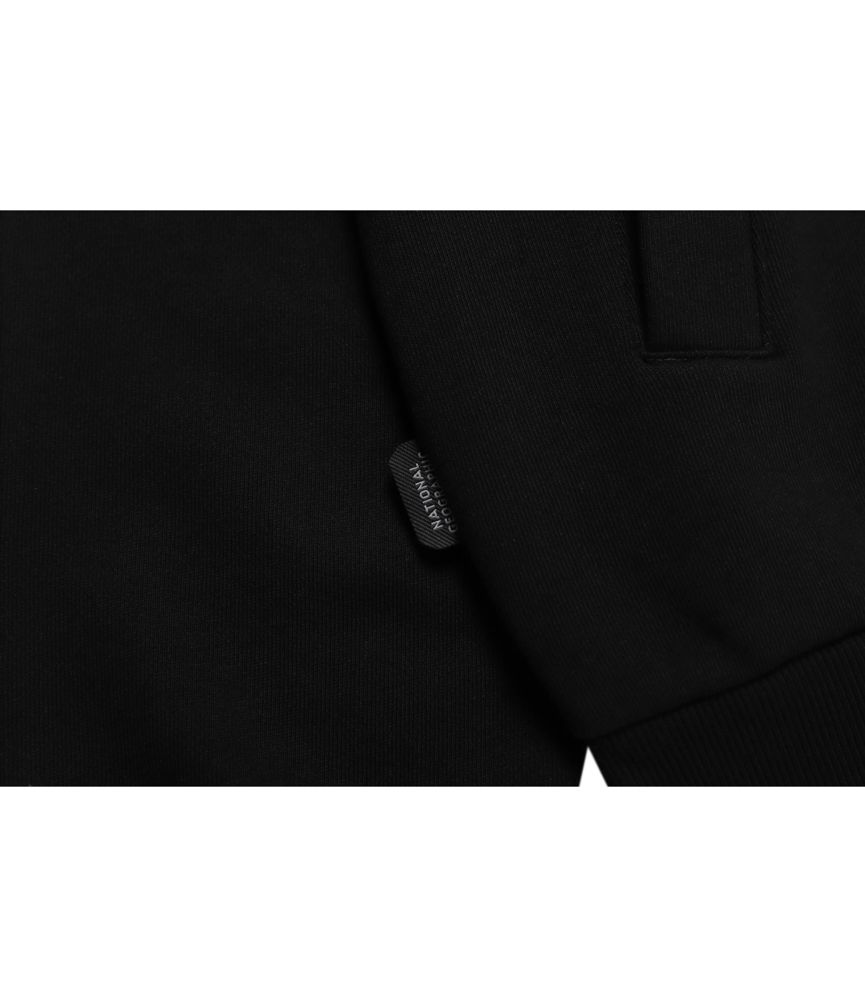 Unisex Animal Patch Full Zip-Up Hoodie<br>BLACK - Image 7