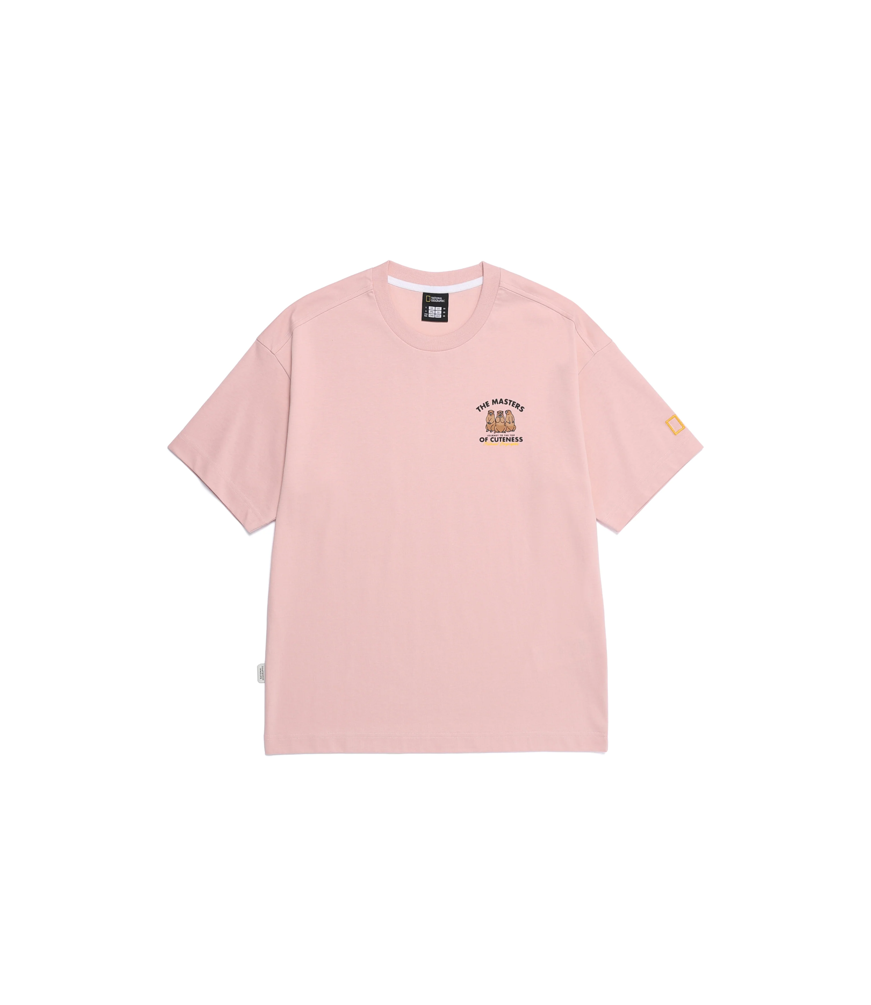 Unisex Animal Patch Short Sleeve Tee<br>PINK