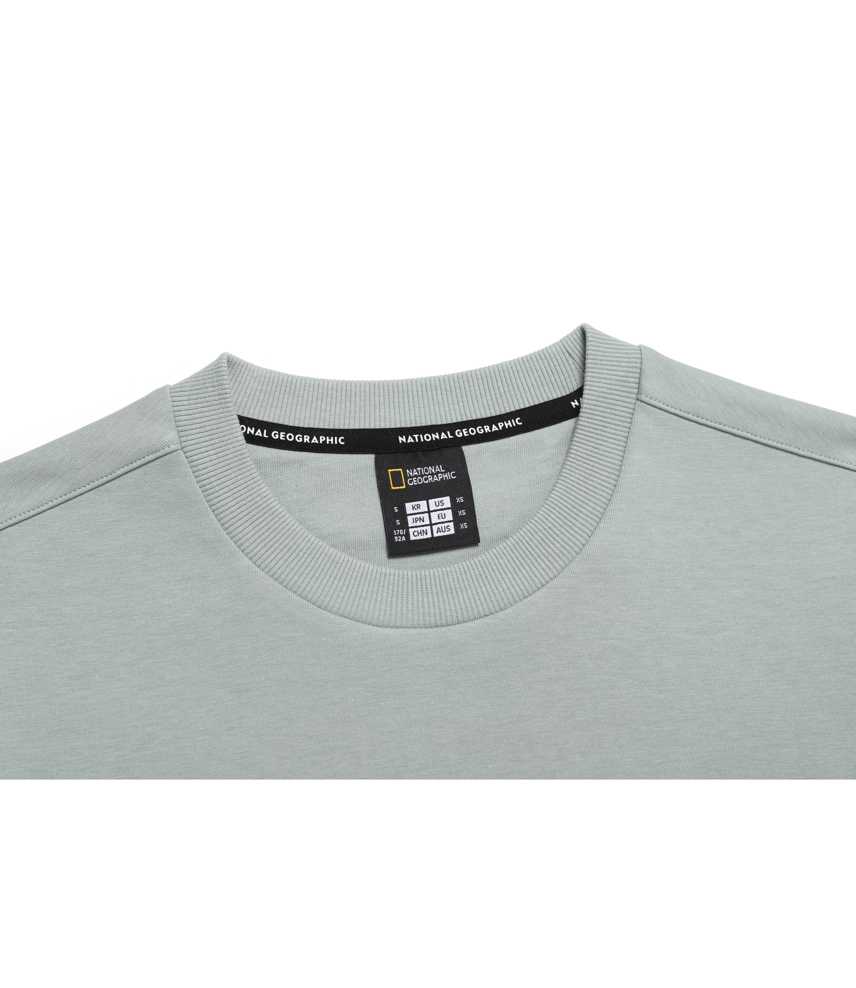 Unisex Animal Wappen Semi Over Fit Sweatshirt<br>KHAKI GREEN - Image 4