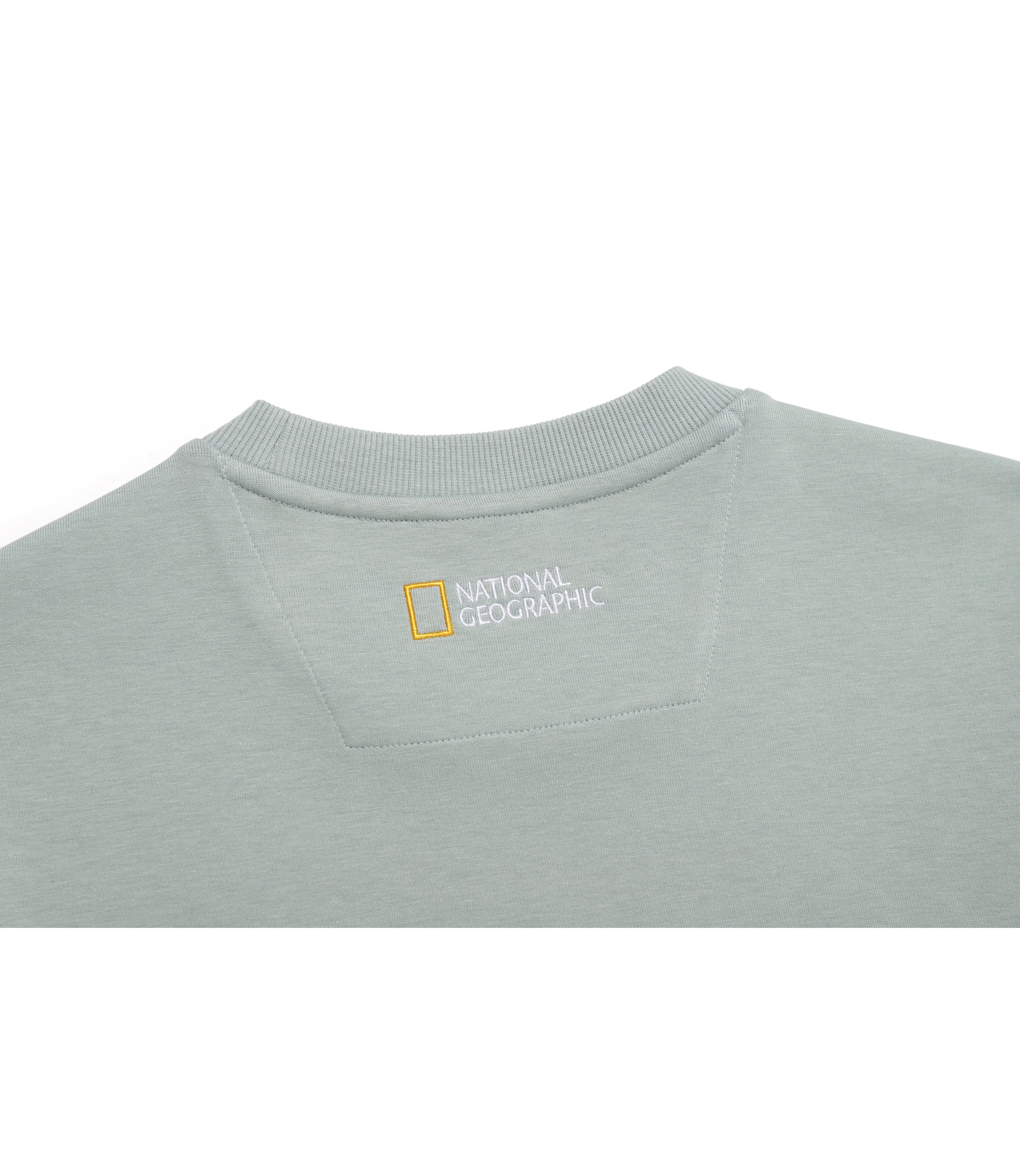 Unisex Animal Wappen Semi Over Fit Sweatshirt<br>KHAKI GREEN - Image 5