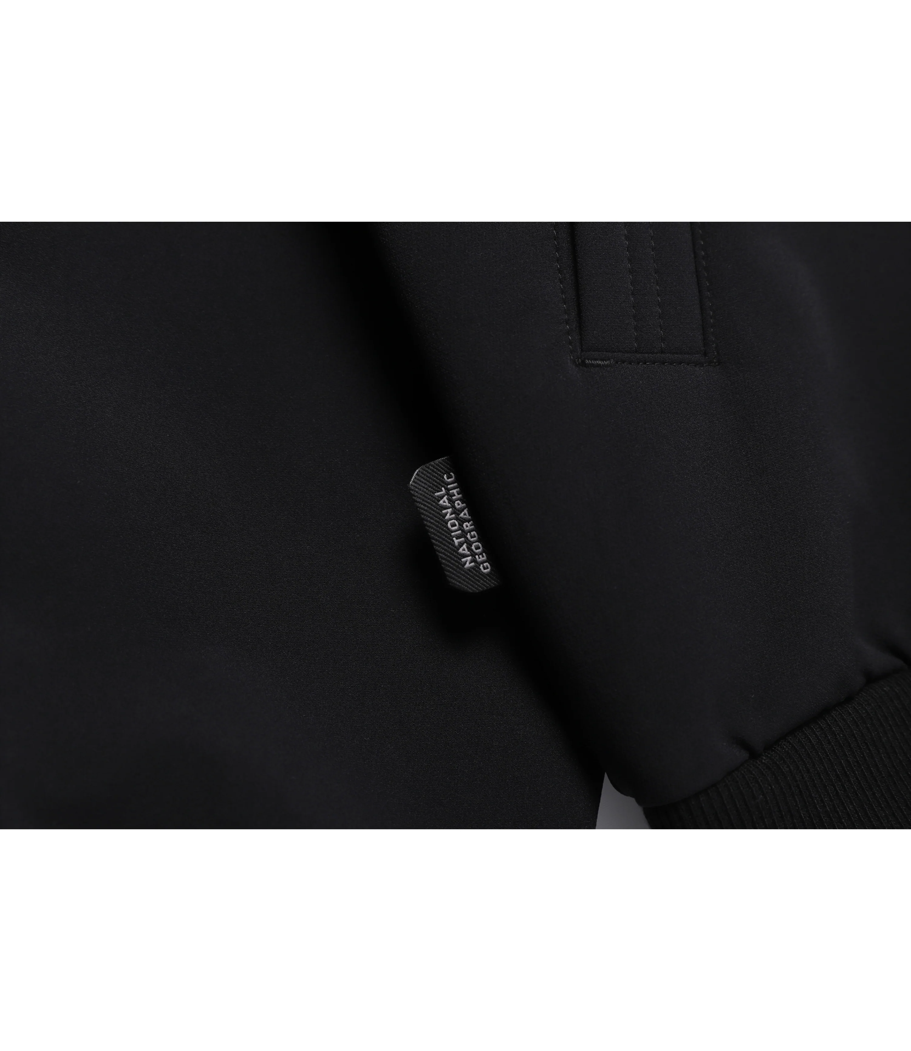 Unisex ARCHELON Double Warm Woven Zip-Up Hoodie<br>BLACK - Image 10