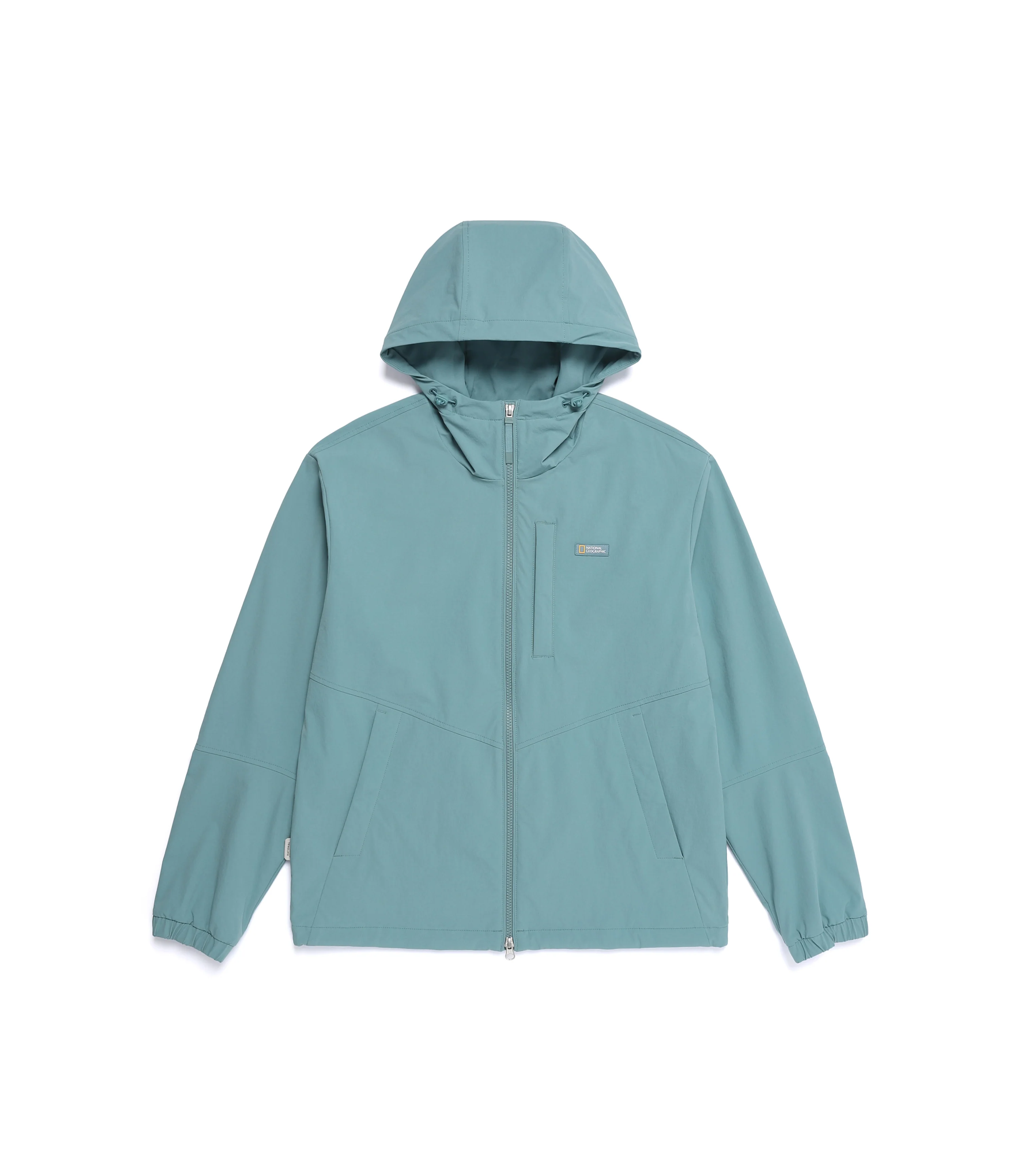 Unisex ARCHELON Woven Stretch Zip-Up Hoodie<br>LIGHT TEAL GREEN - Image 3