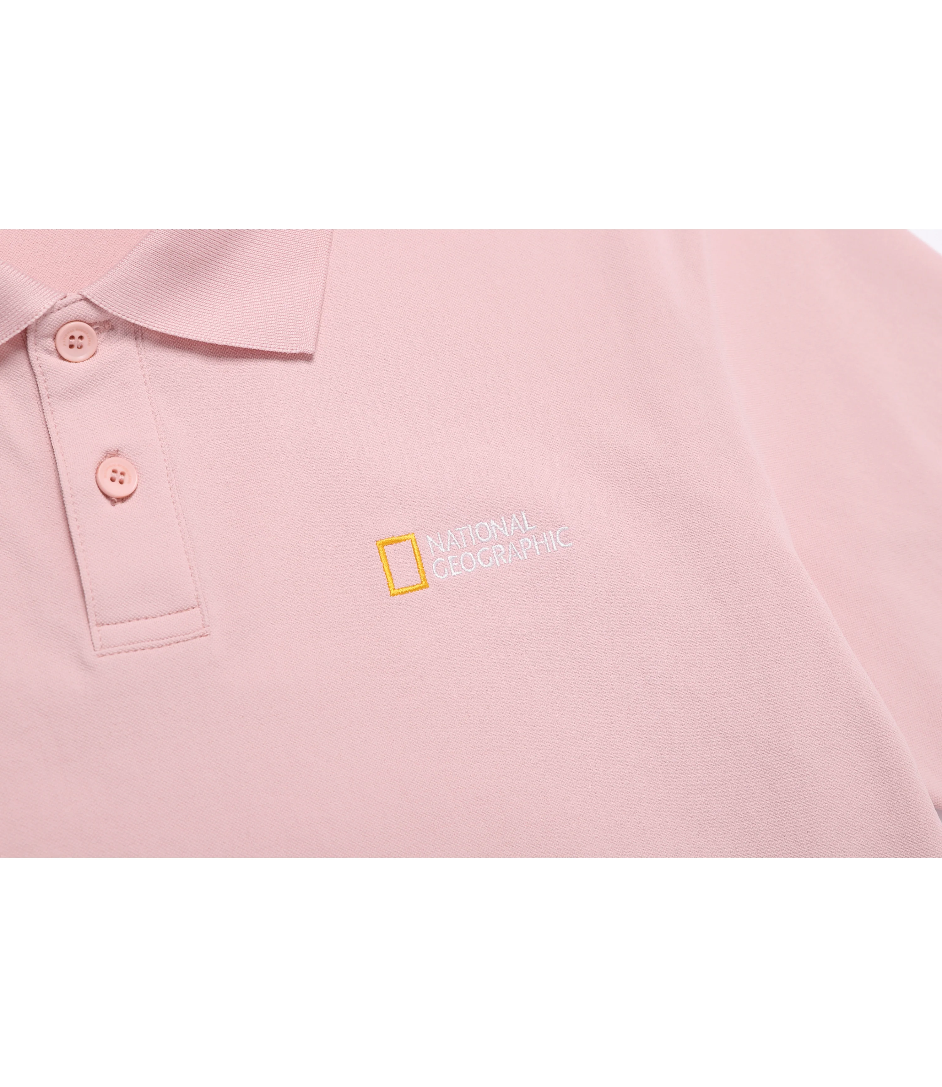 Unisex Caridi Pique Short Sleeve Collar Tee<br>SILVER PINK - Image 4