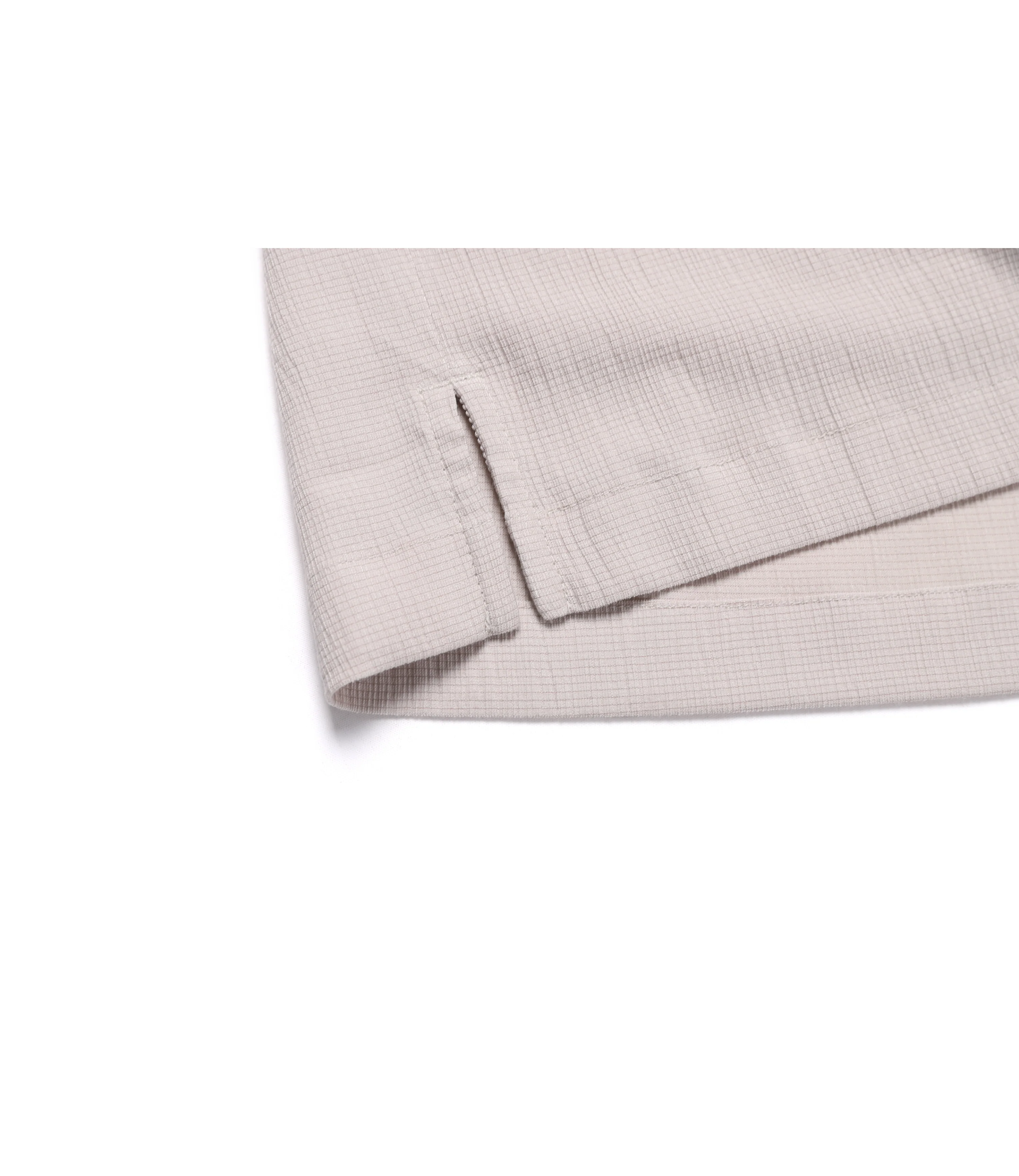 Unisex Crinkle Semi-Over Fit Short Sleeve Shirt<br>OAK BEIGE - Image 5