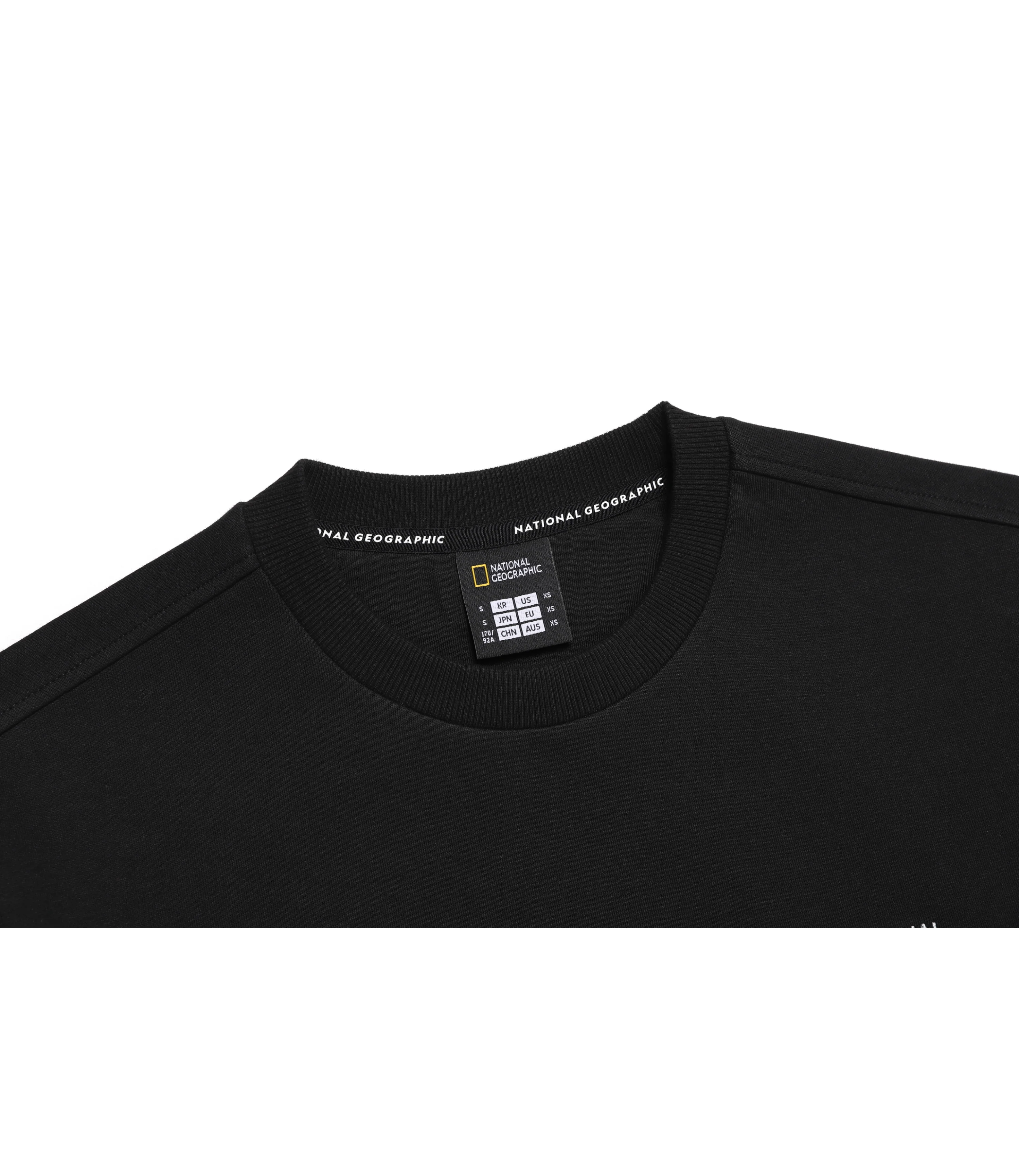 Unisex FOLHAS Small Logo Basic Fit Sweatshirt<br>CARBON BLACK - Image 4