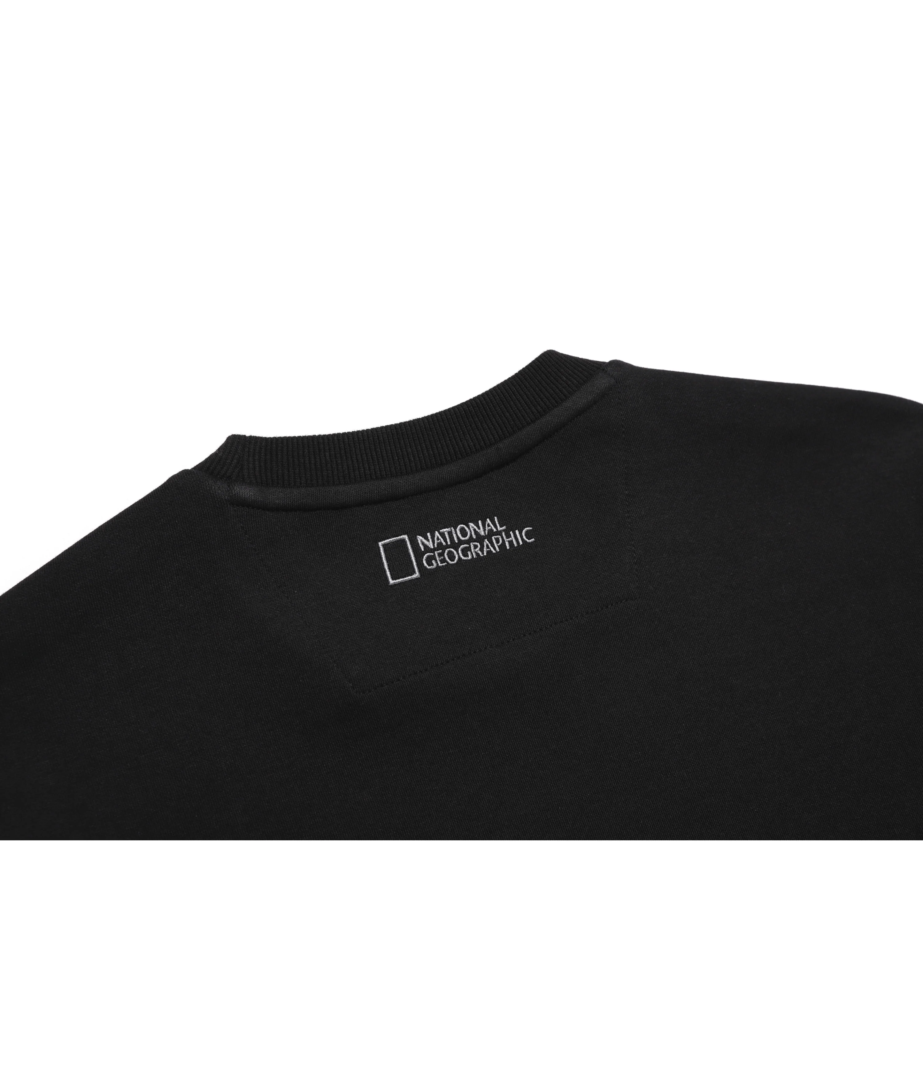 Unisex FOLHAS Small Logo Basic Fit Sweatshirt<br>CARBON BLACK - Image 5