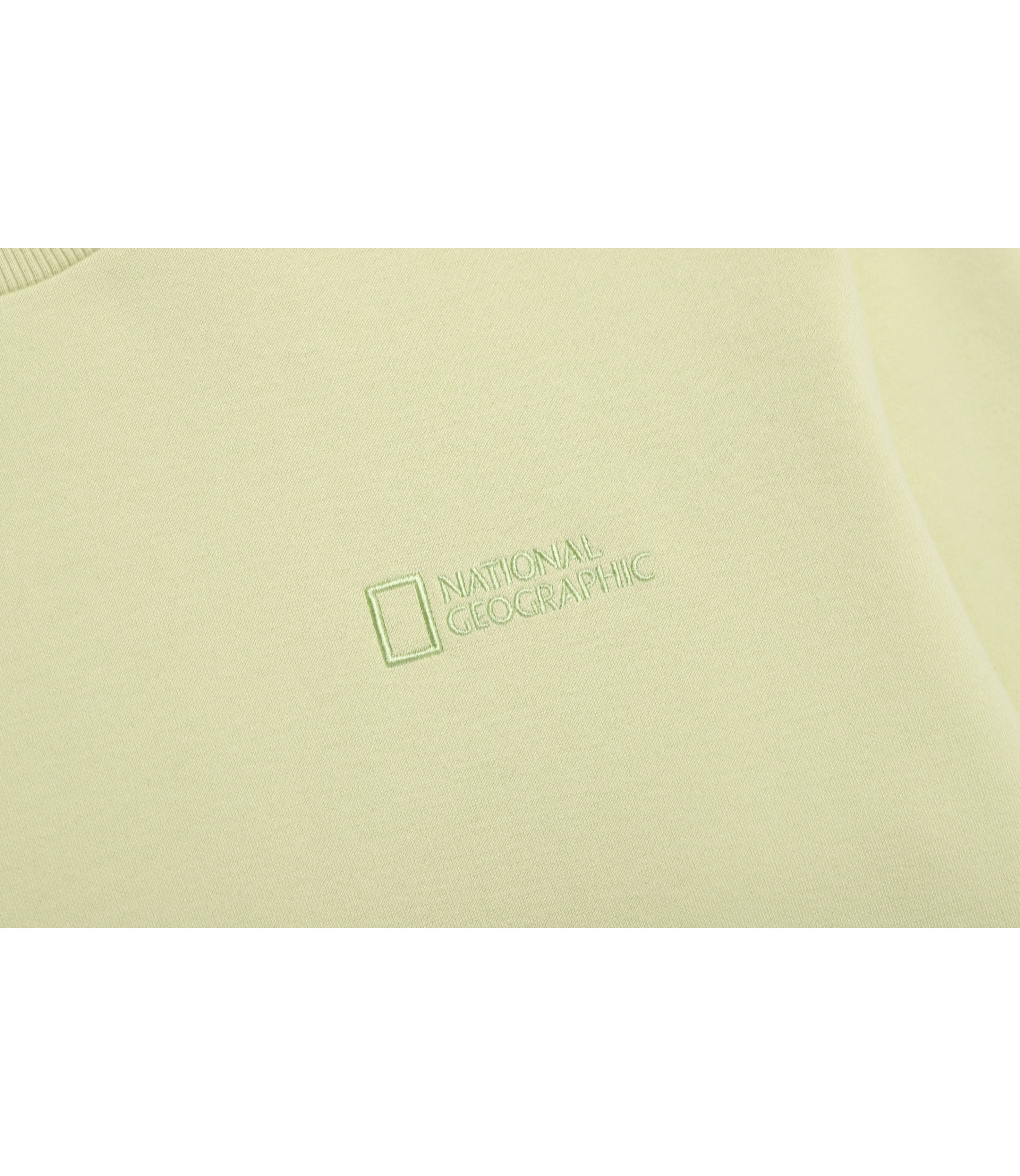 Unisex FOLHAS Small Logo Basic Fit Sweatshirt<br>L/GREEN - Image 3