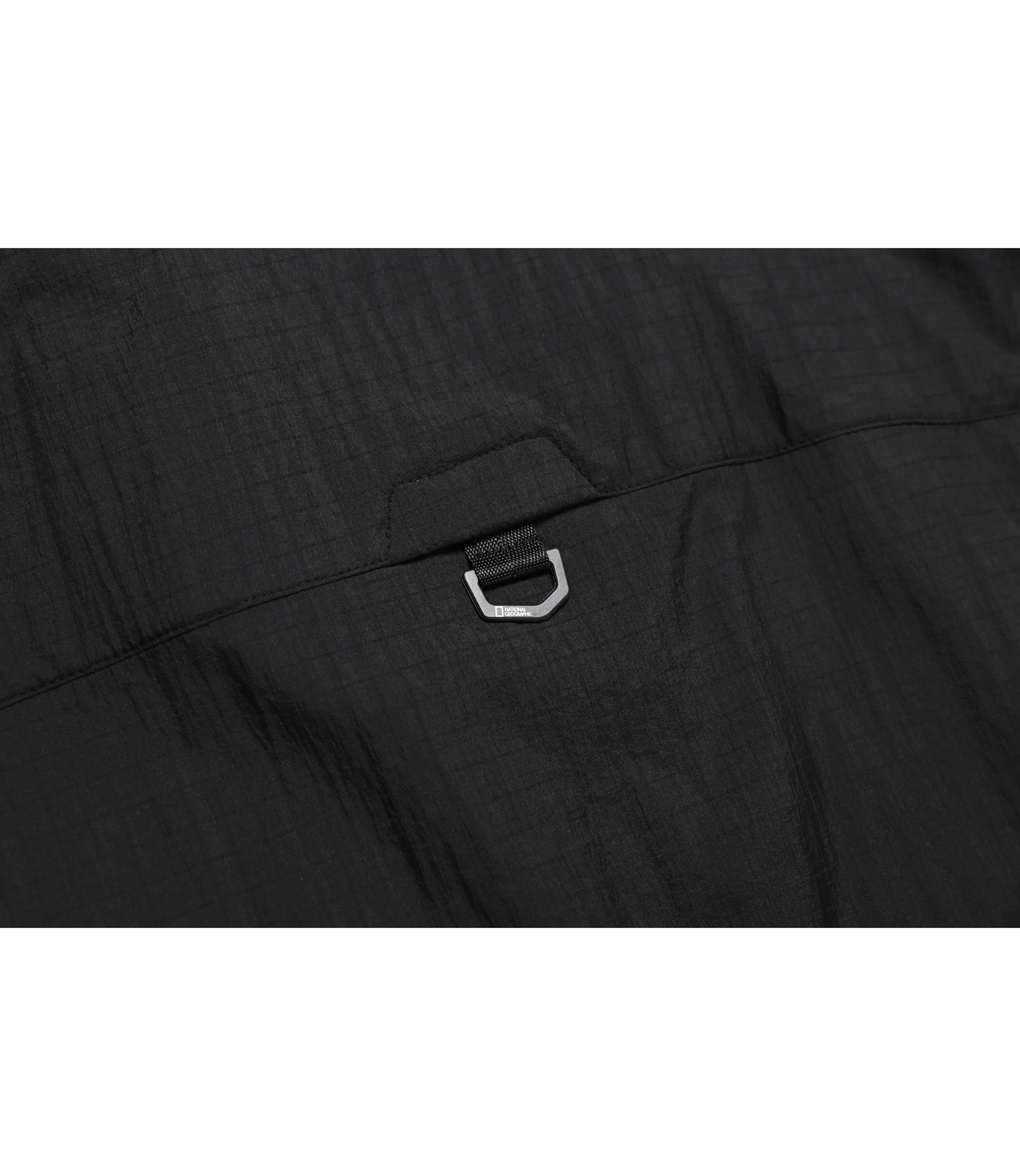 Unisex NRN Out Pocket Shirring Hoodie Anorak<br>CARBON BLACK - Image 7