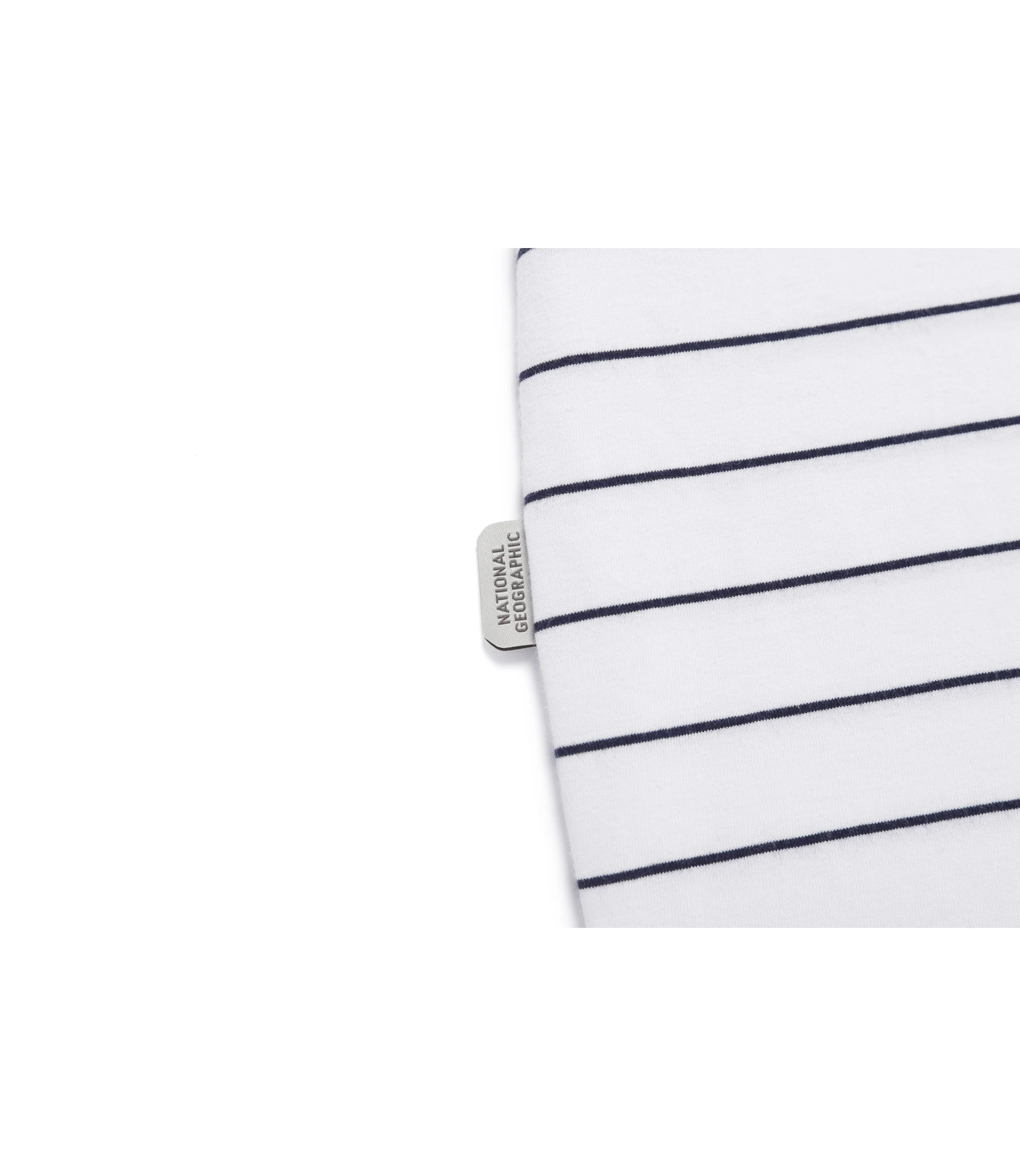 Unisex Stripe Semi-Overfit Short Sleeve Tee<br>NAVY - Image 5