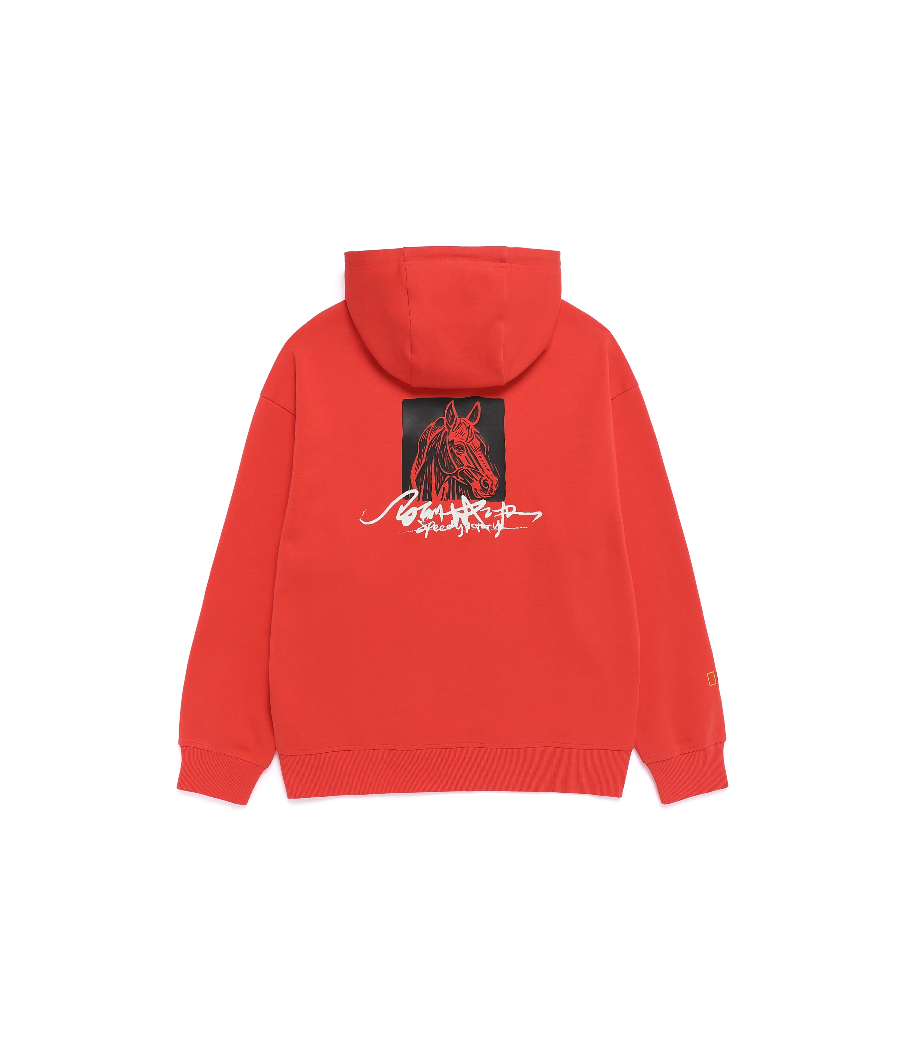 Unisex Year Of The Horse Graphic Hoodie<br>RED - Image 3