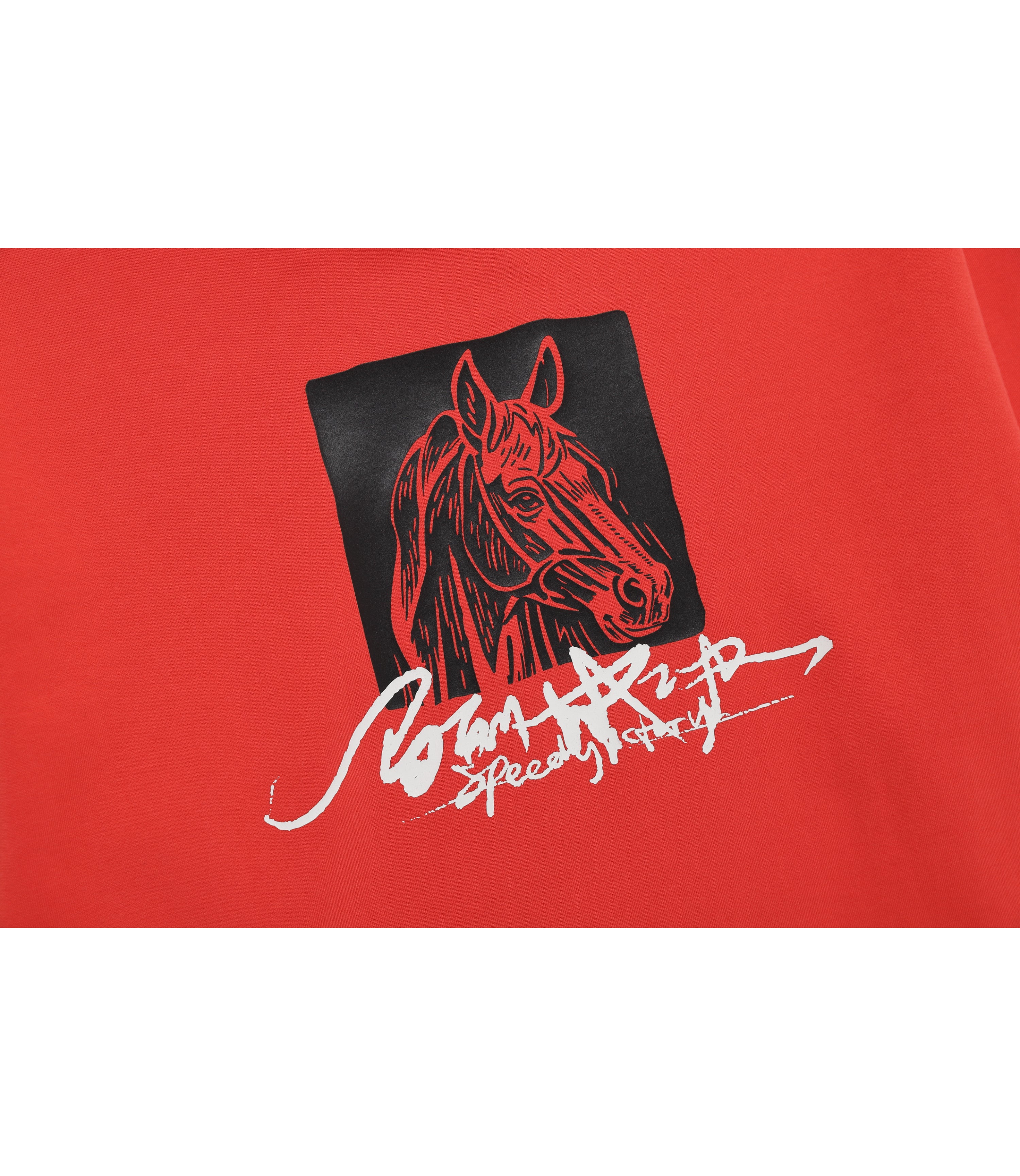 Unisex Year Of The Horse Graphic Hoodie<br>RED - Image 8