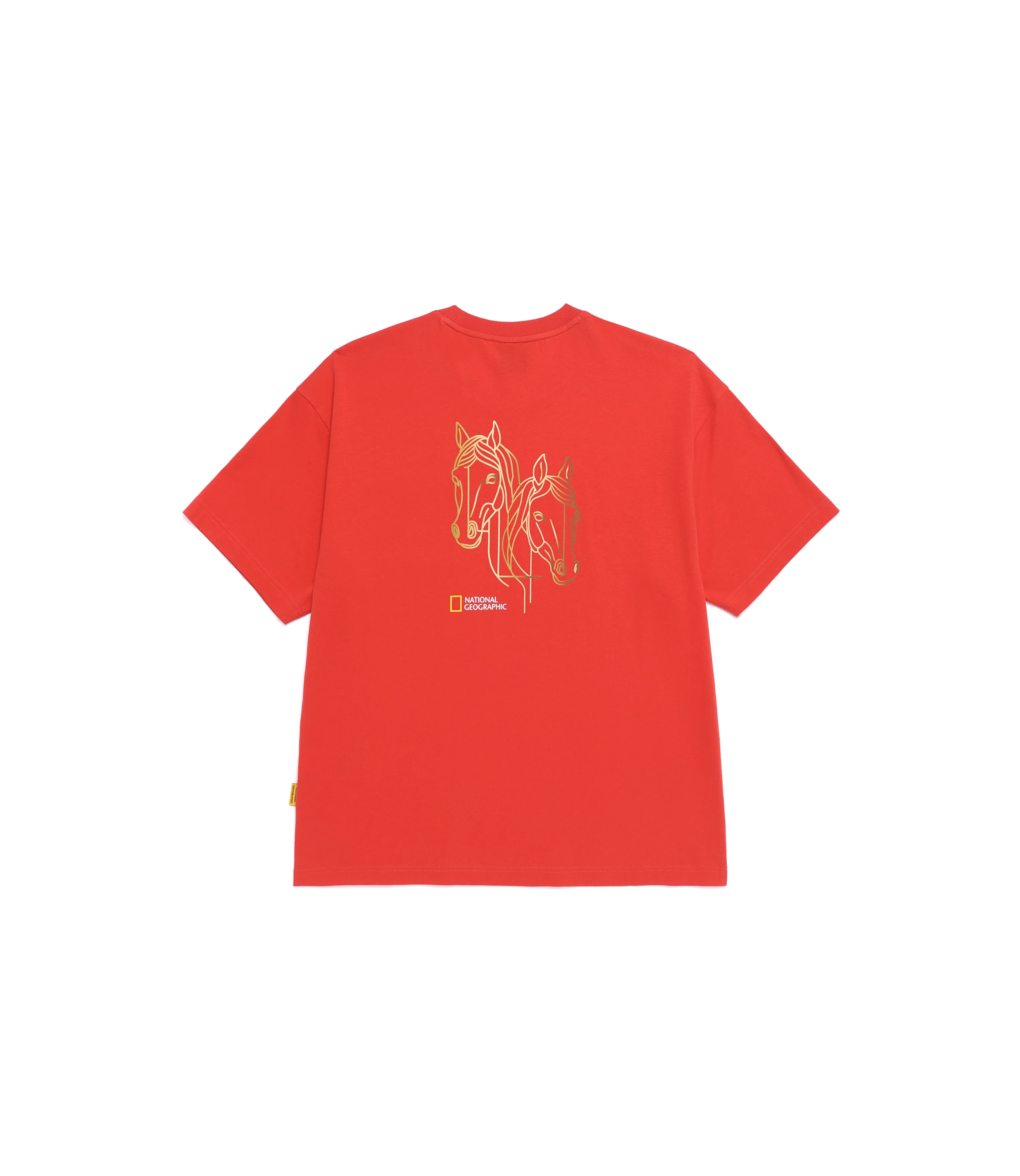Unisex Year Of The Horse Graphic Pocket Tee<br>RED - Image 4