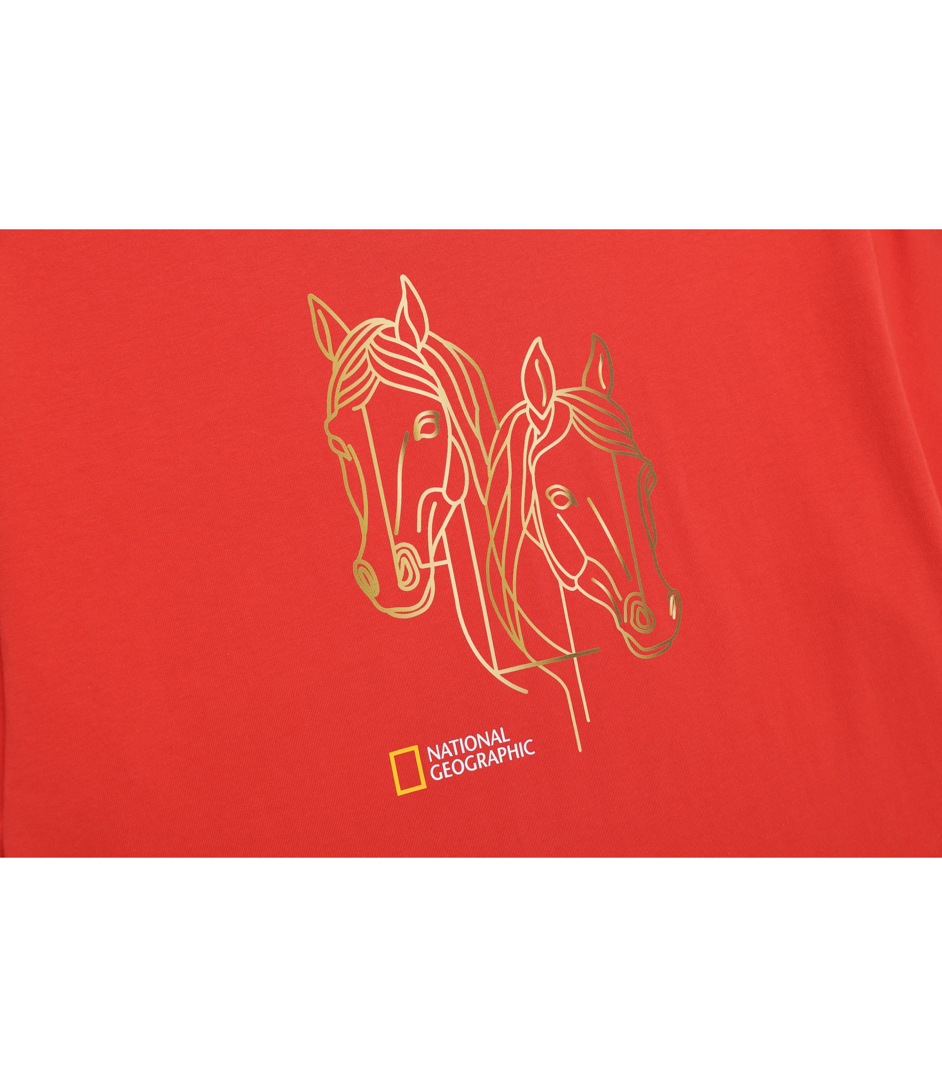 Unisex Year Of The Horse Graphic Pocket Tee<br>RED - Image 9