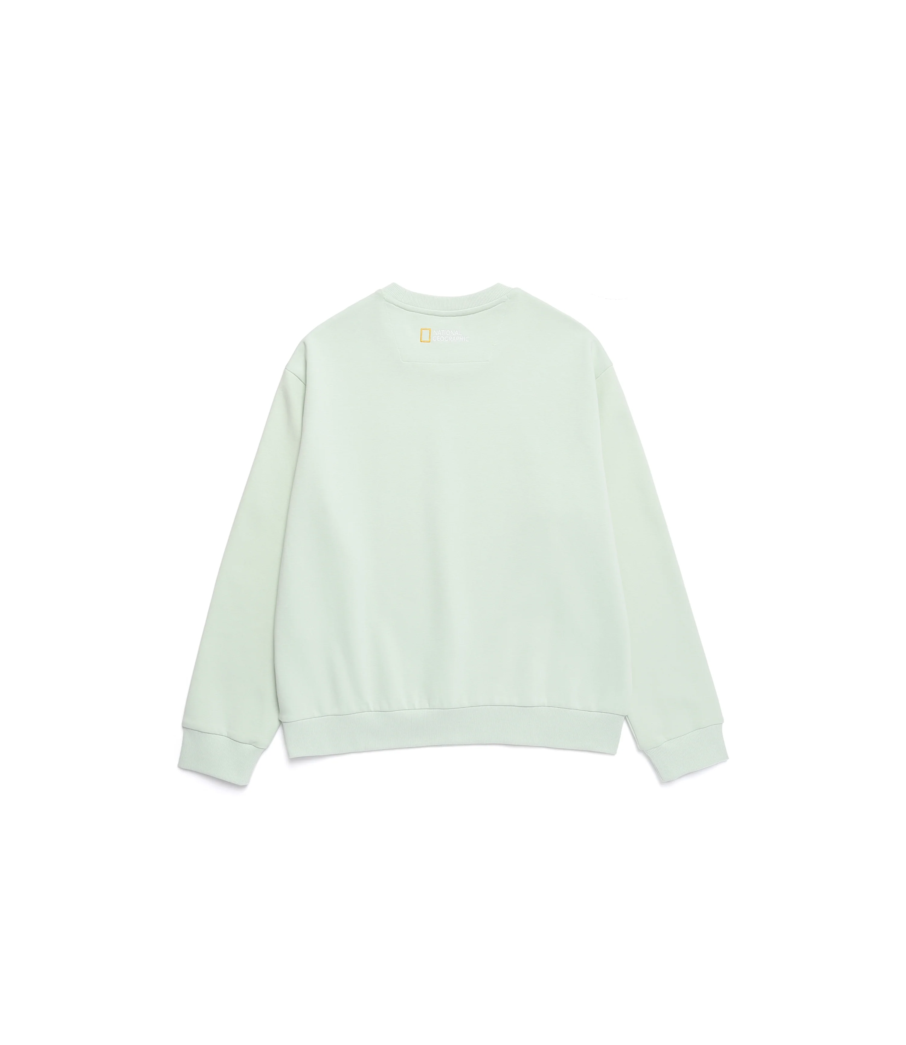 Woman's Animal Wappen Semi-Over Fit Crop Sweatshirt<br>MINT - Image 2