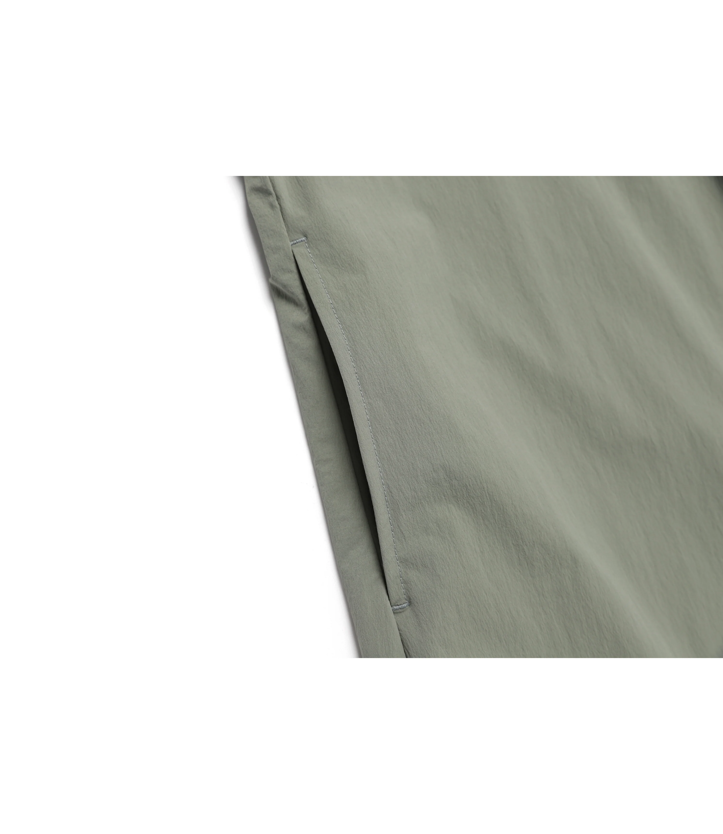 Women's ADELIE Lightweight Woven Stretch Collar Dress<br>LICHEN KHAKI - Image 4