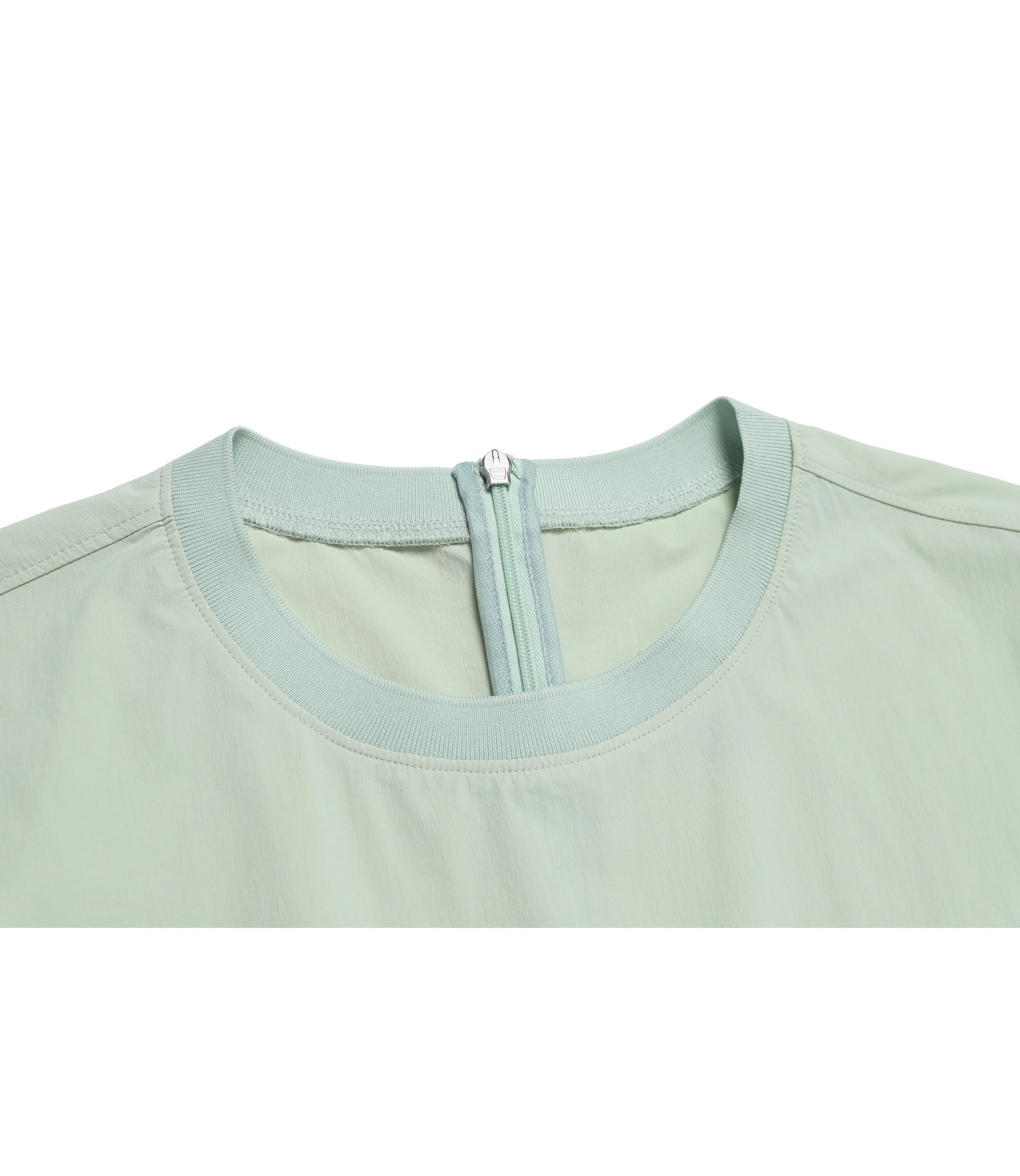 Women's ADELIE Lightweight Woven Stretch Round Neck Dress<br>LIGHT JADE - Image 3