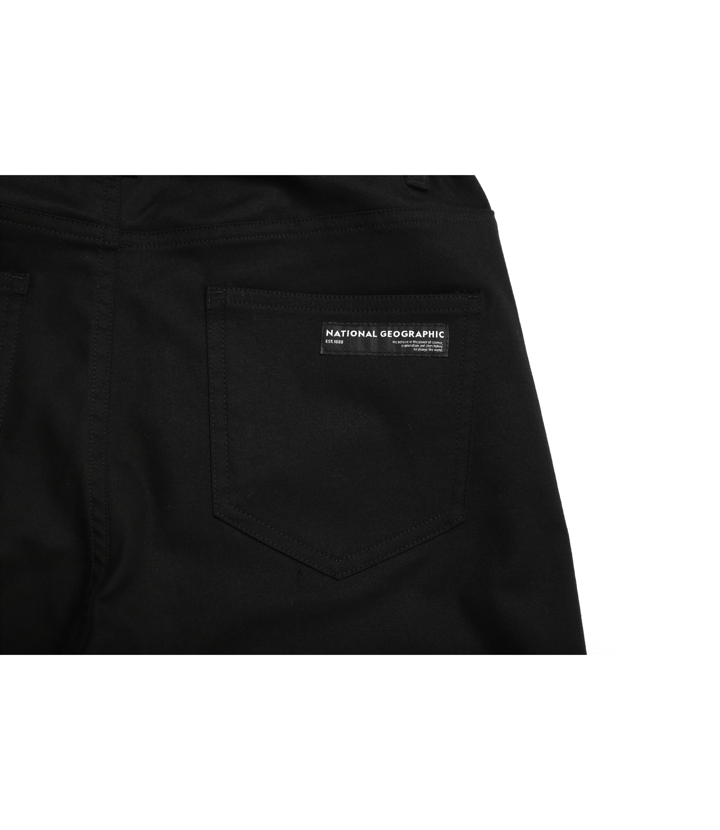 Women's Cotton Twill Wide Pants<br>CARBON BLACK - Image 6
