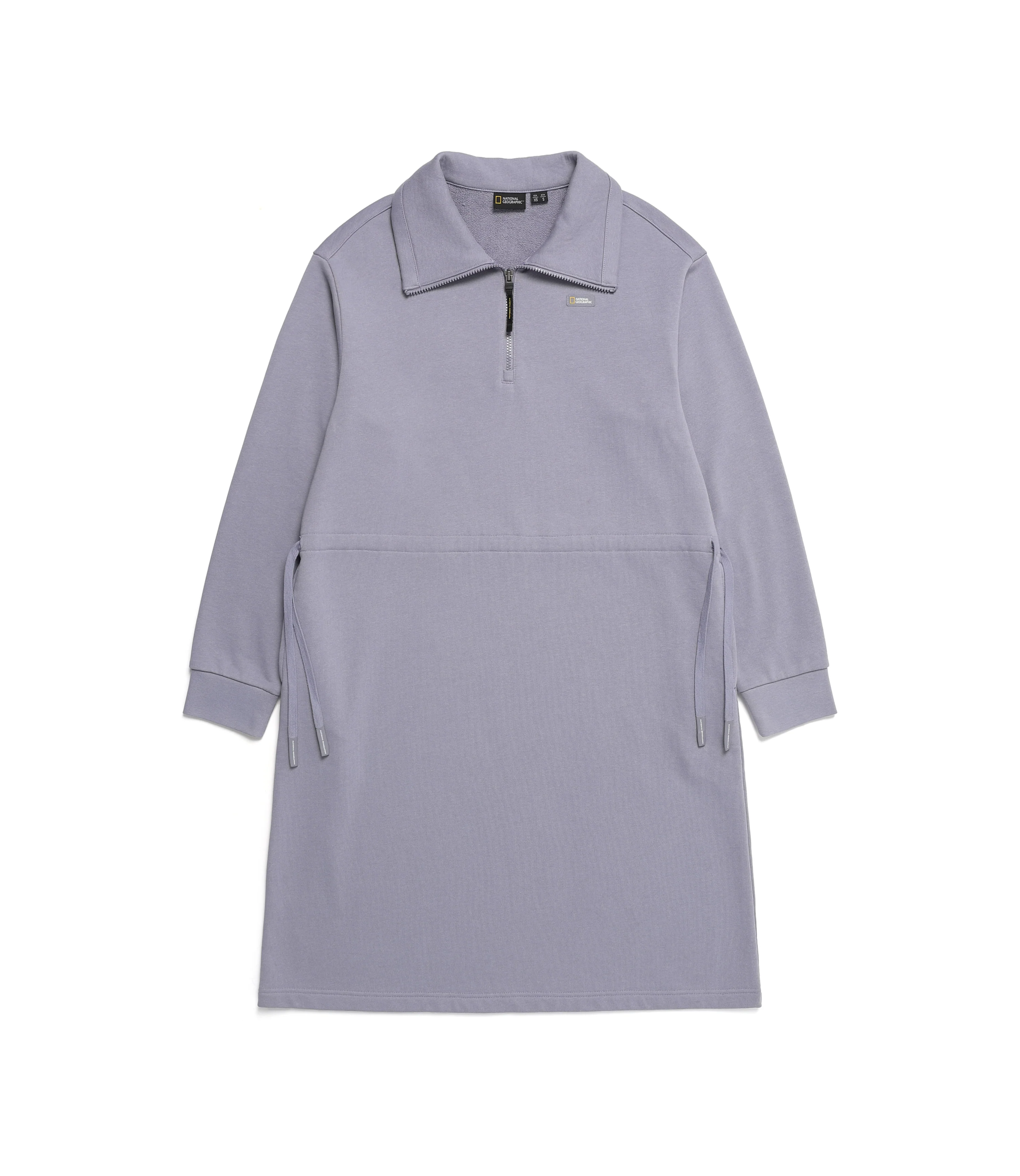 Women's Half Zip-Up Collar-Neck Detailed One-Piece<br>RED BEAN
