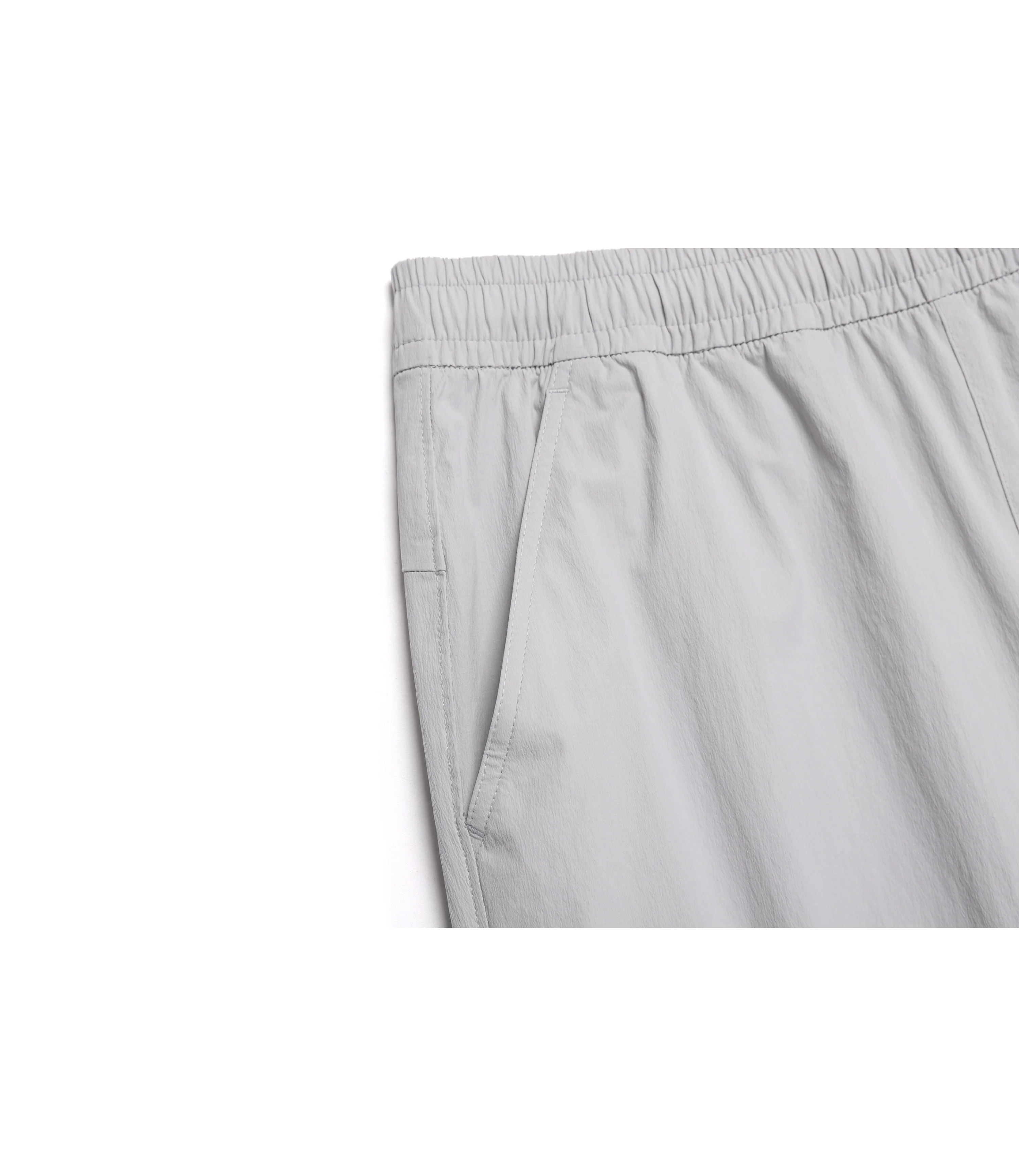 Women's ADELIE Light Woven Stretch Straight Pants<br>SILVER GREY - Image 3