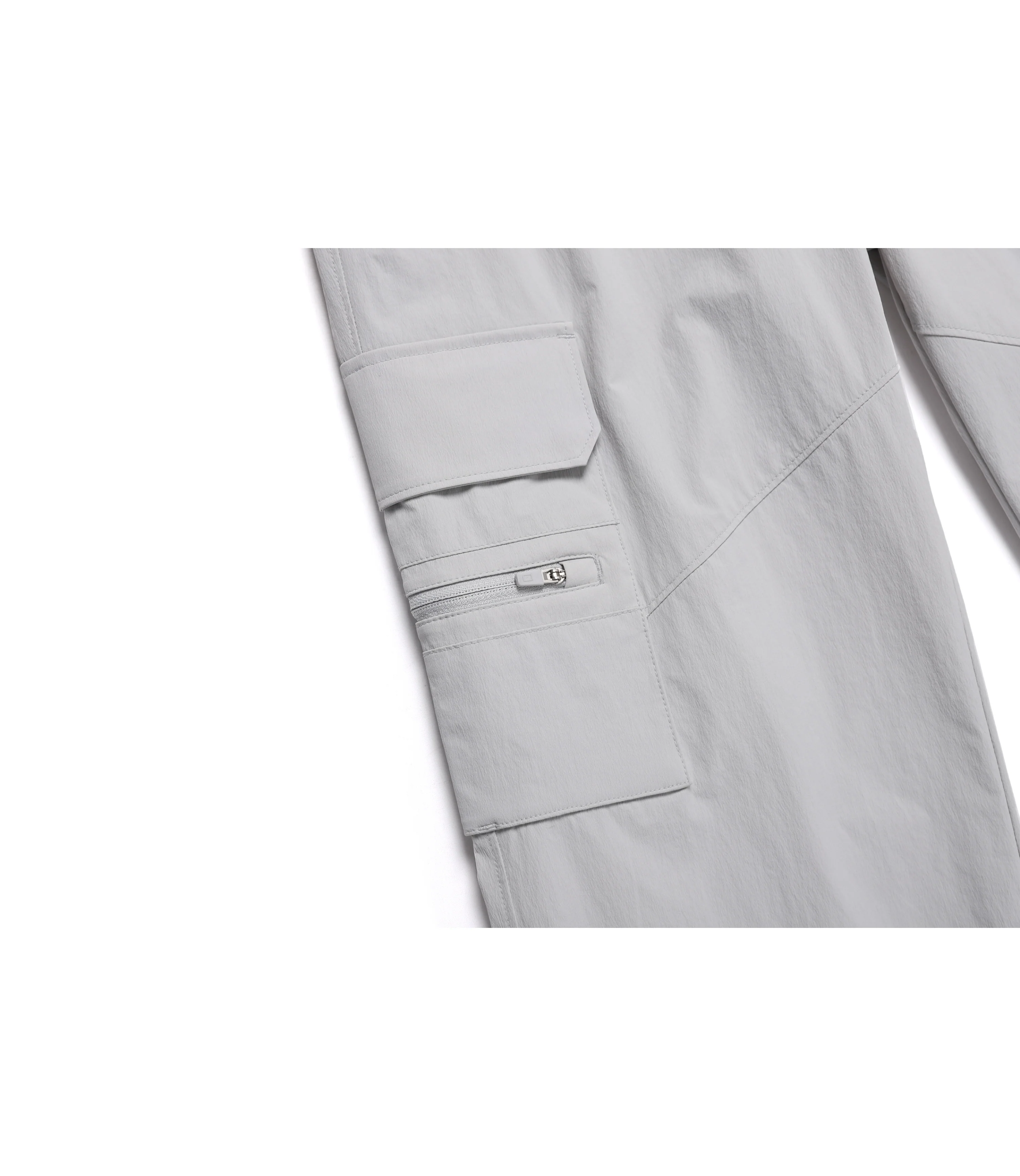 Women's ADELIE Light Woven Stretch Straight Pants<br>SILVER GREY - Image 4