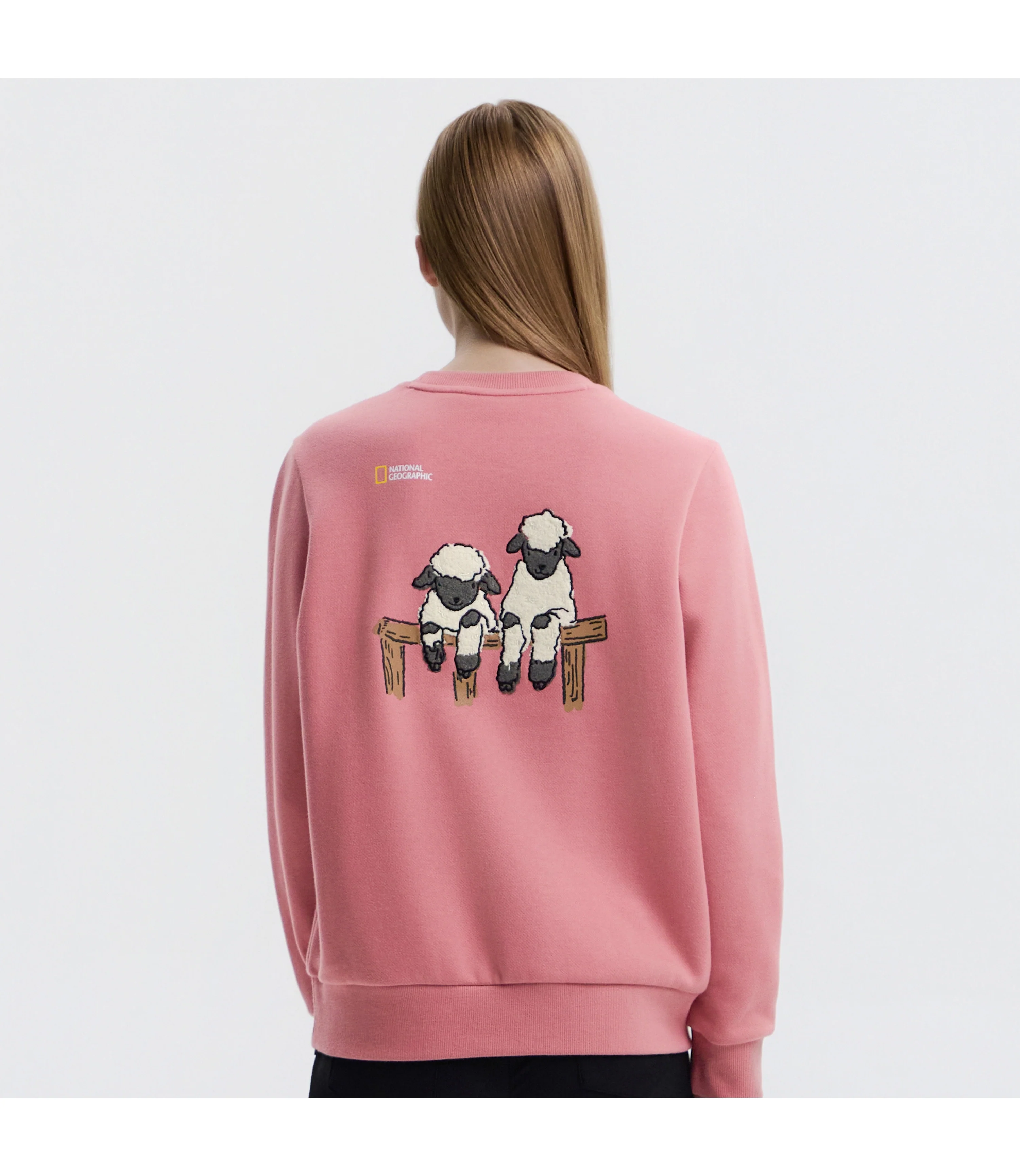 Women's Animal Graphic Sweatshirt<br>D/PINK - Image 2