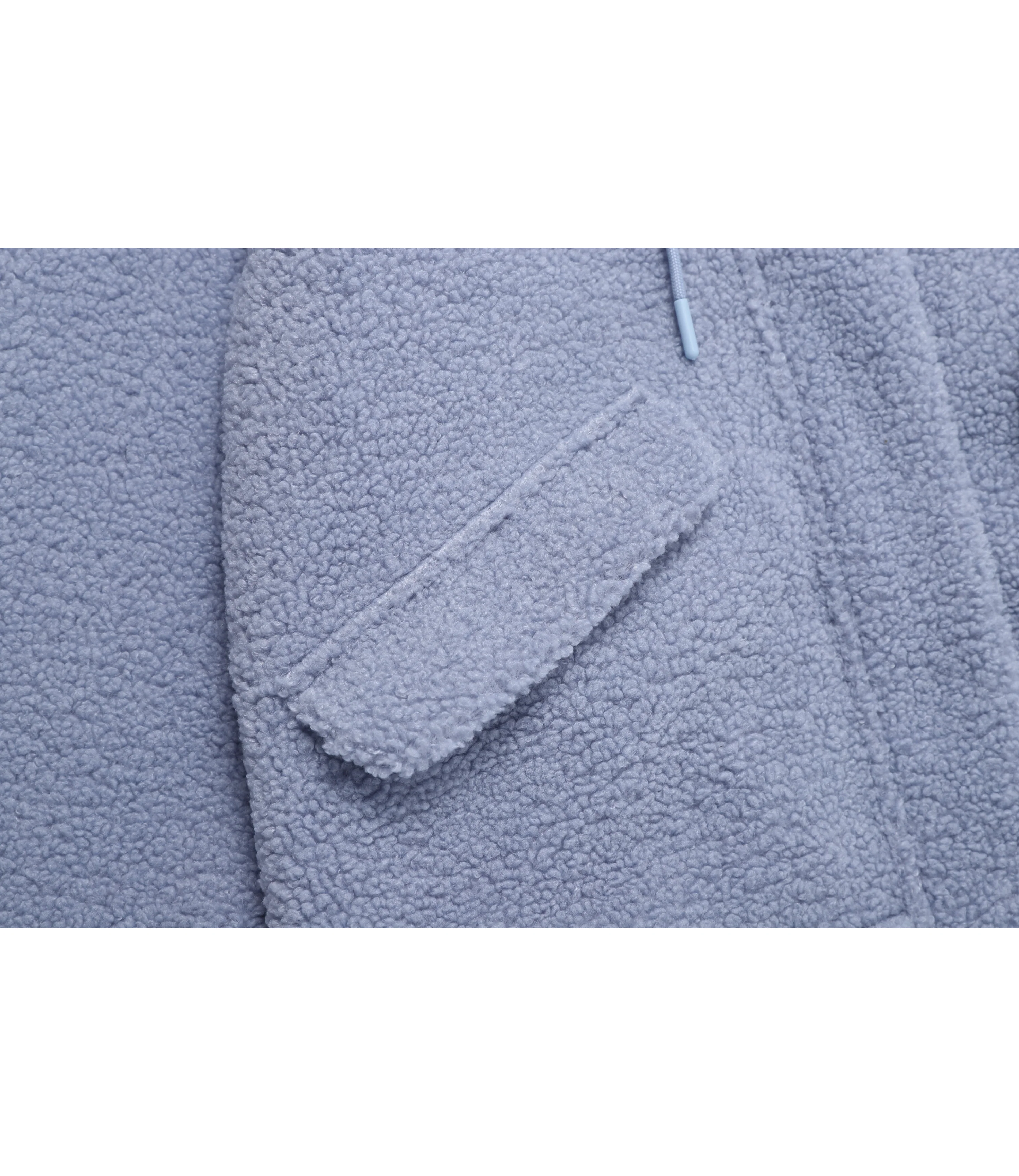 Women's Fleece Hooded Jumper<br>L/BLUE - Image 5