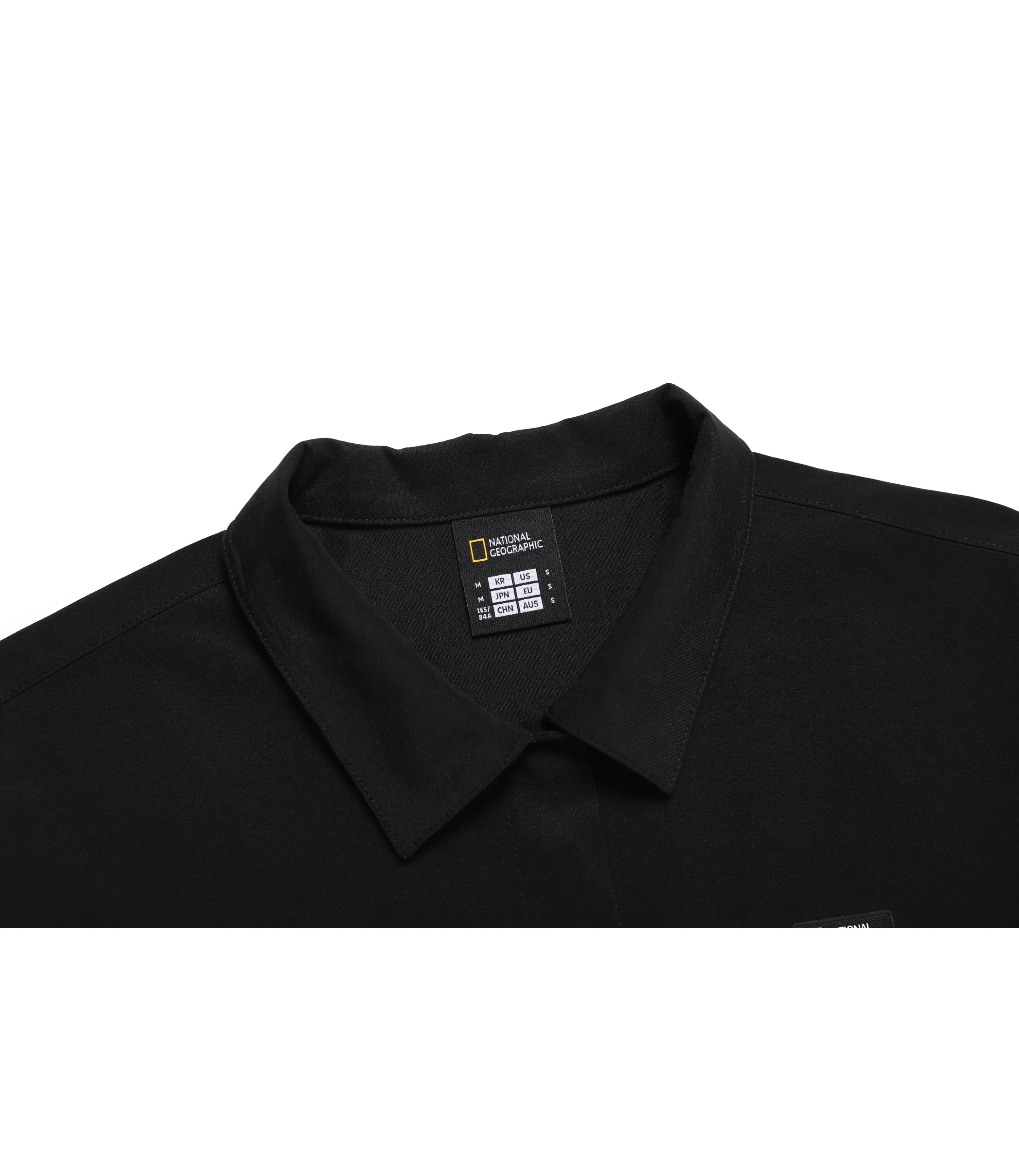 Women's Frozen Air Semi Crop Short Sleeve Shirt<br>CARBON BLACK - Image 4