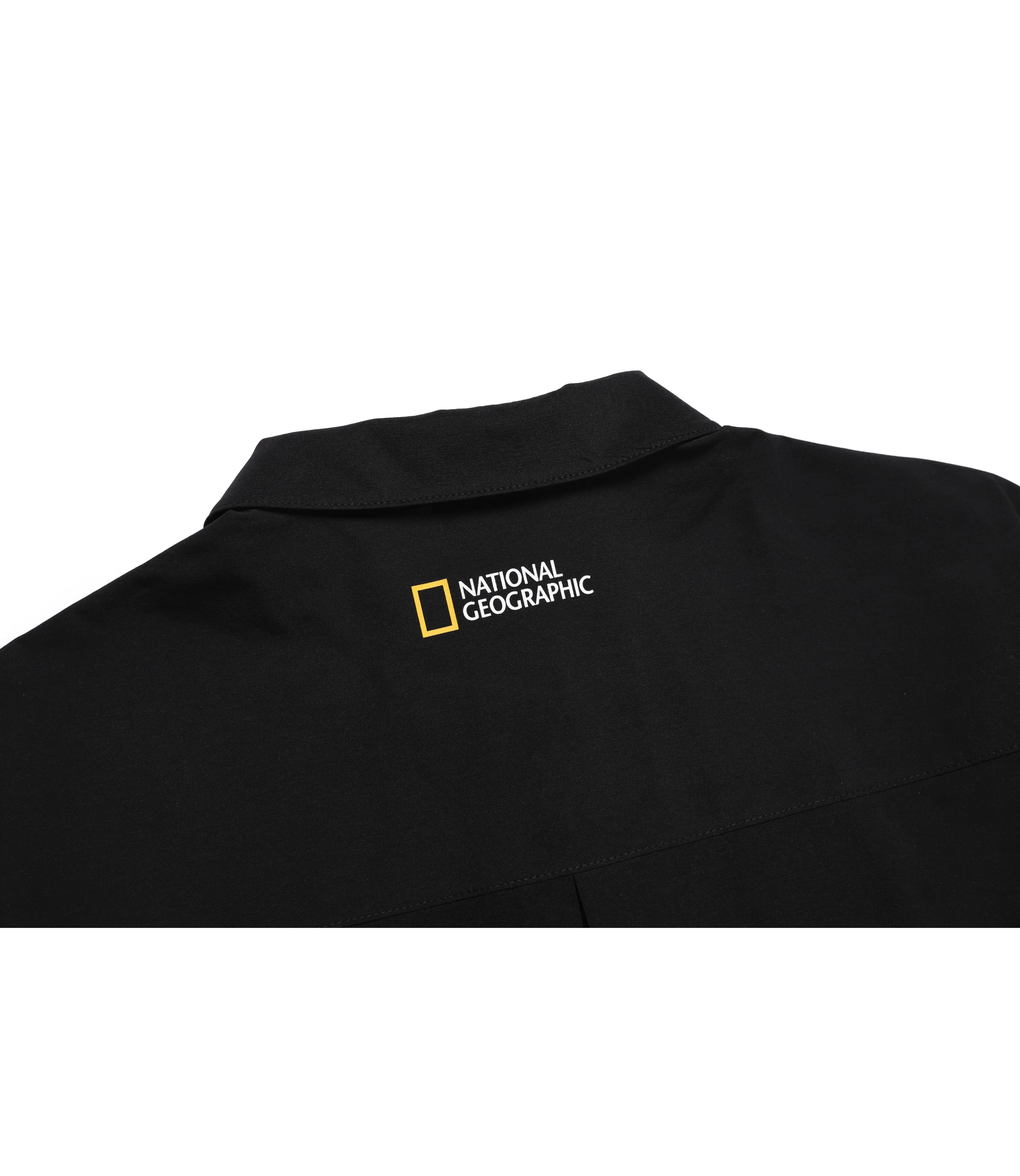 Women's Frozen Air Semi Crop Short Sleeve Shirt<br>CARBON BLACK - Image 5