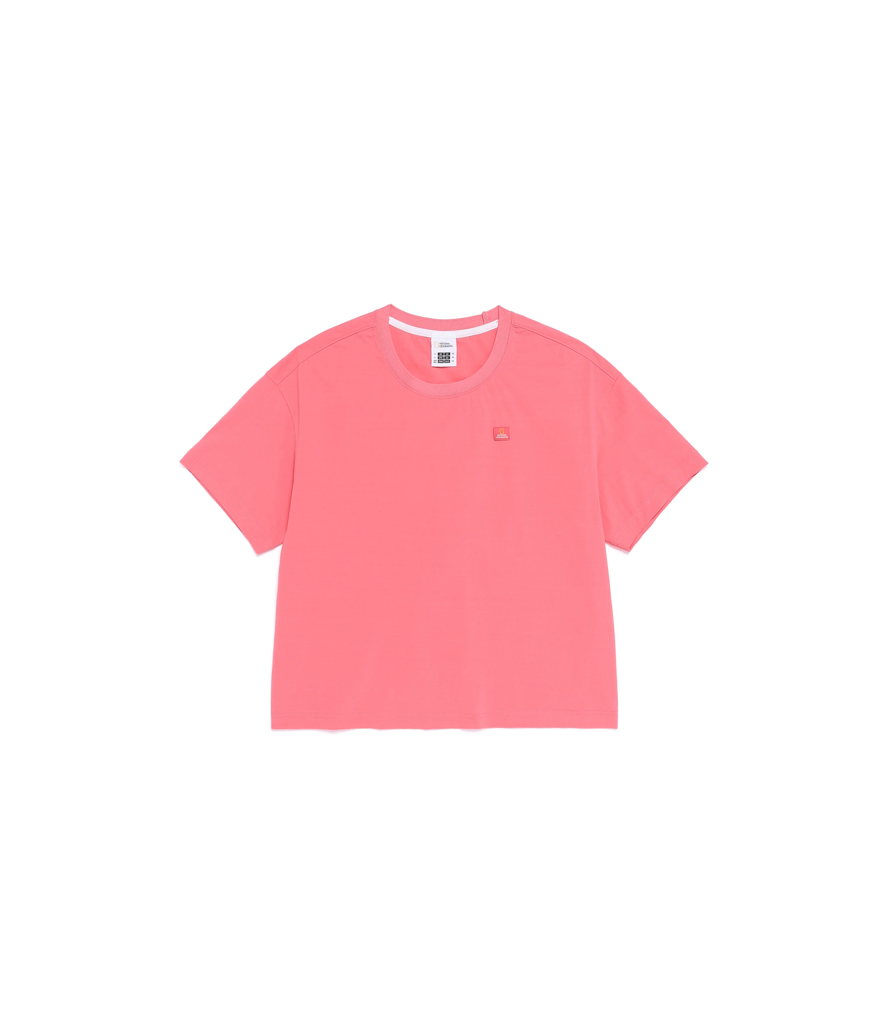 Women's Frozen Air Semi-Crop Short Sleeve Tee<br>CORAL PINK - Image 3