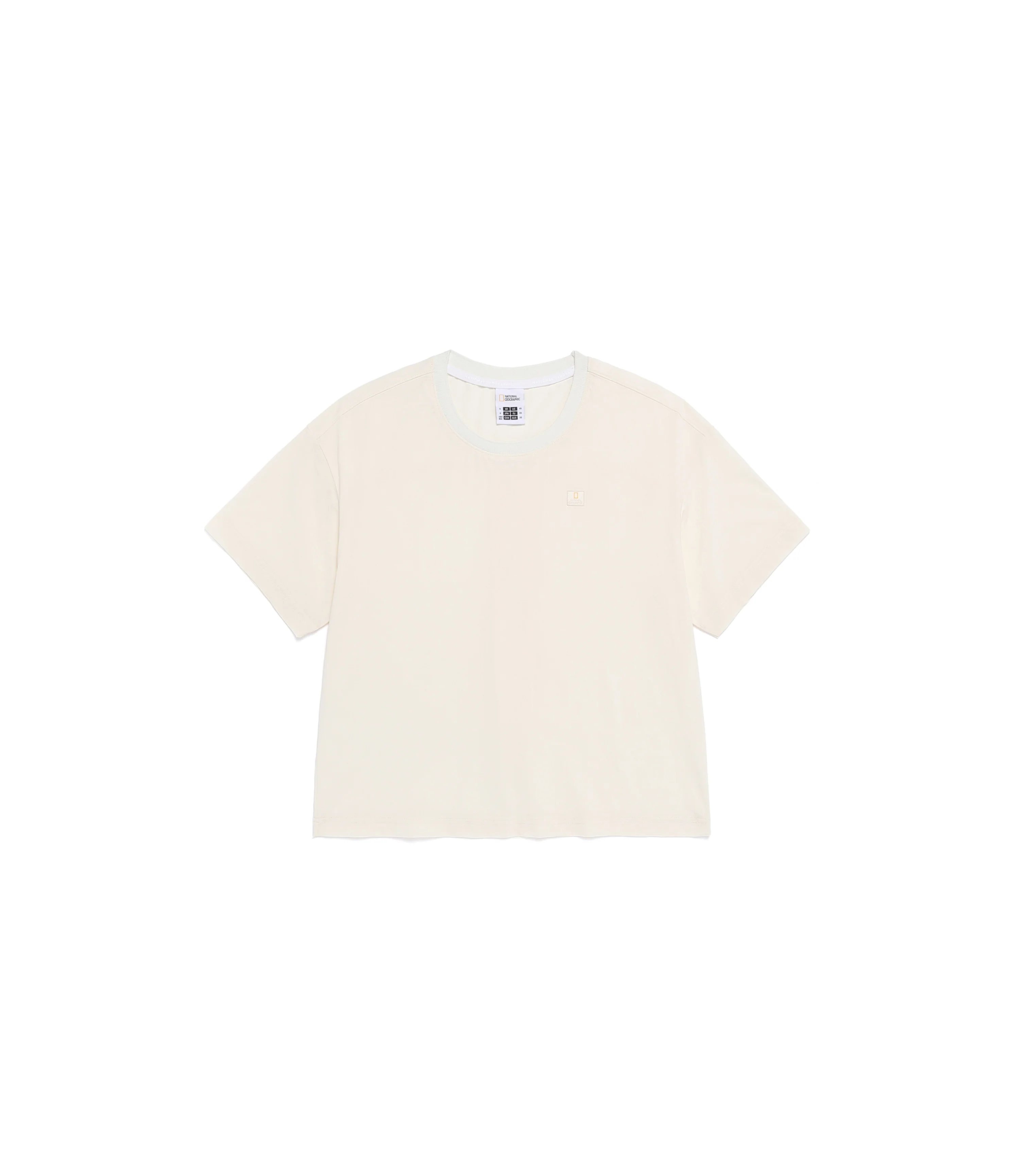Women's Frozen Air Semi-Crop Short Sleeve Tee<br>IVORY - Image 3