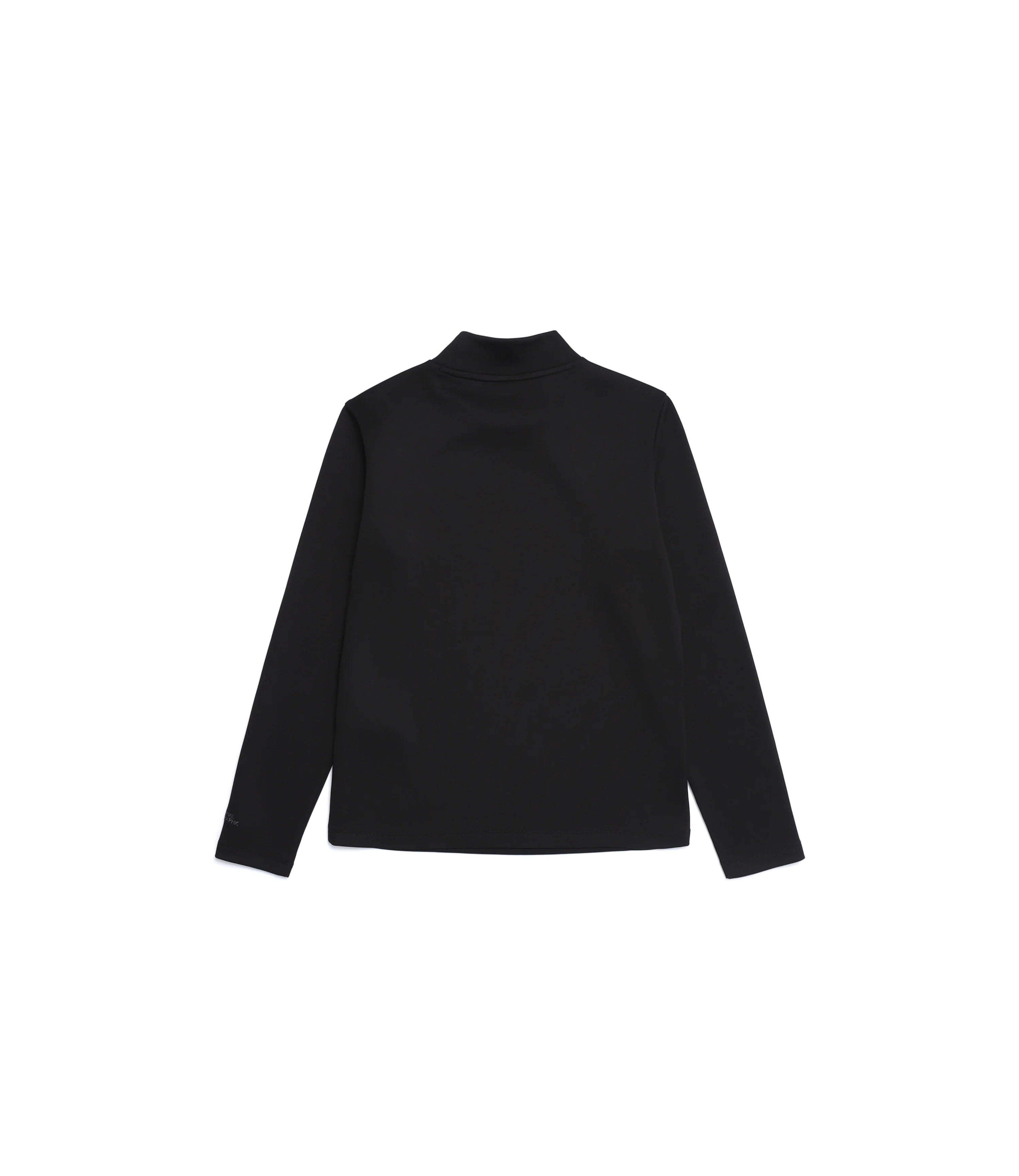 Women's Half-Neck Long Sleeve Tee<br>BLACK - Image 2